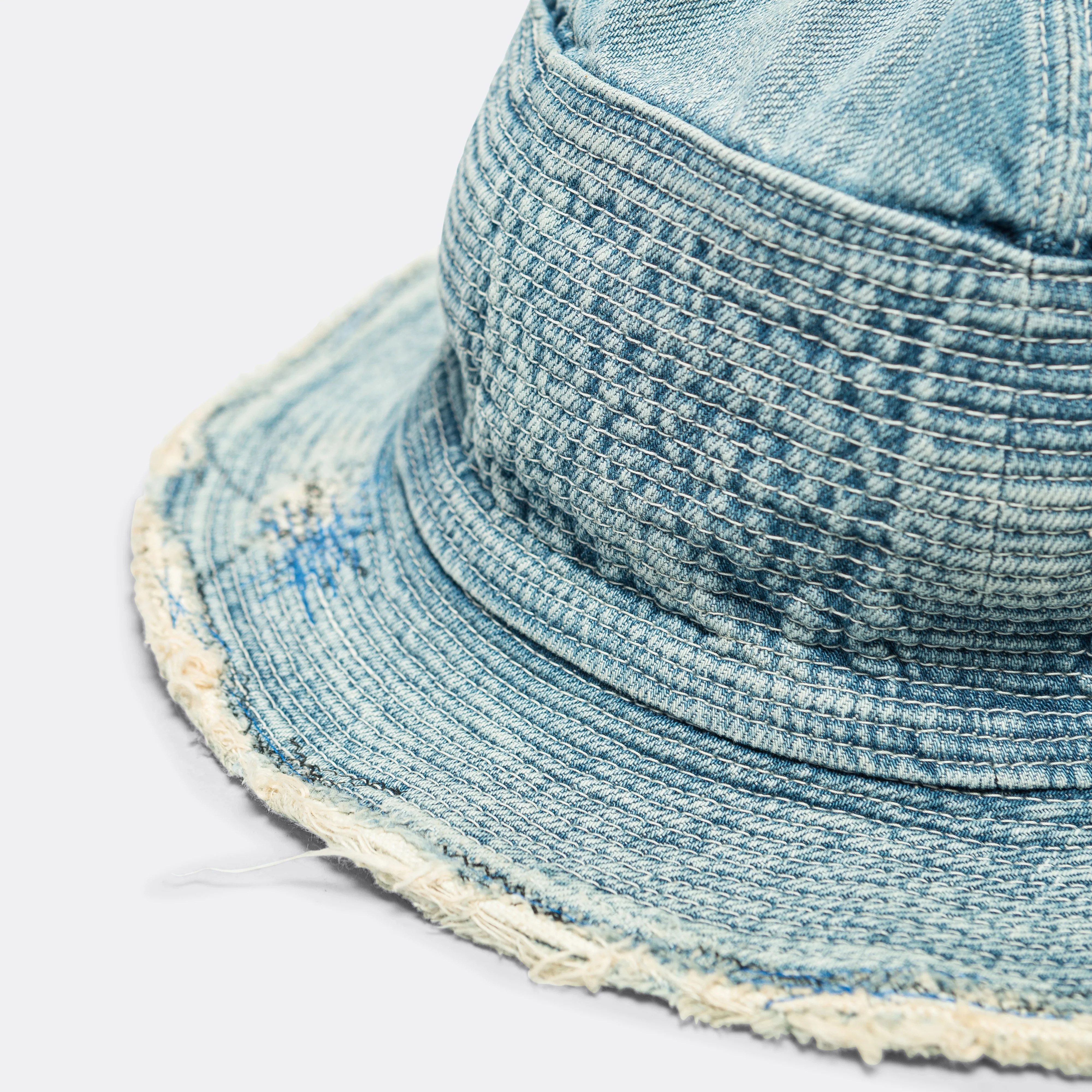 11.5oz THE OLD MAN AND THE SEA Hat (SOFT CRASH REMAKE) - Indigo - Image 3