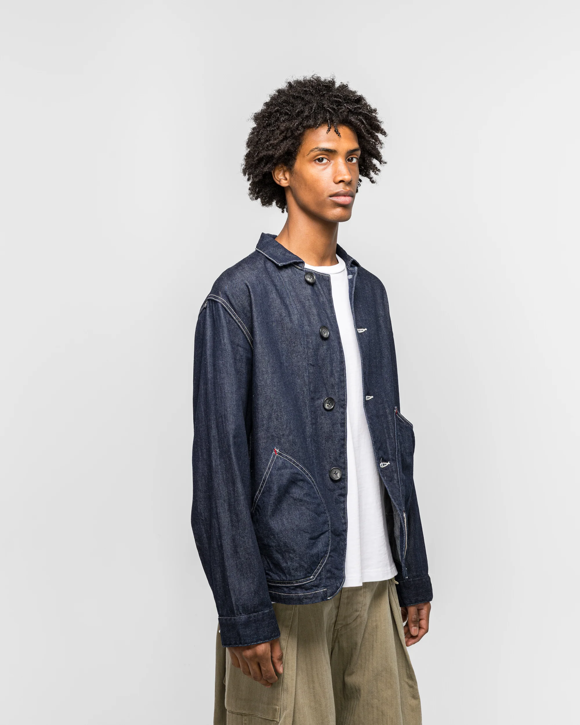 11.5ozDenim x 8ozDenim RINGOMAN Coverall - Indigo - Image 3