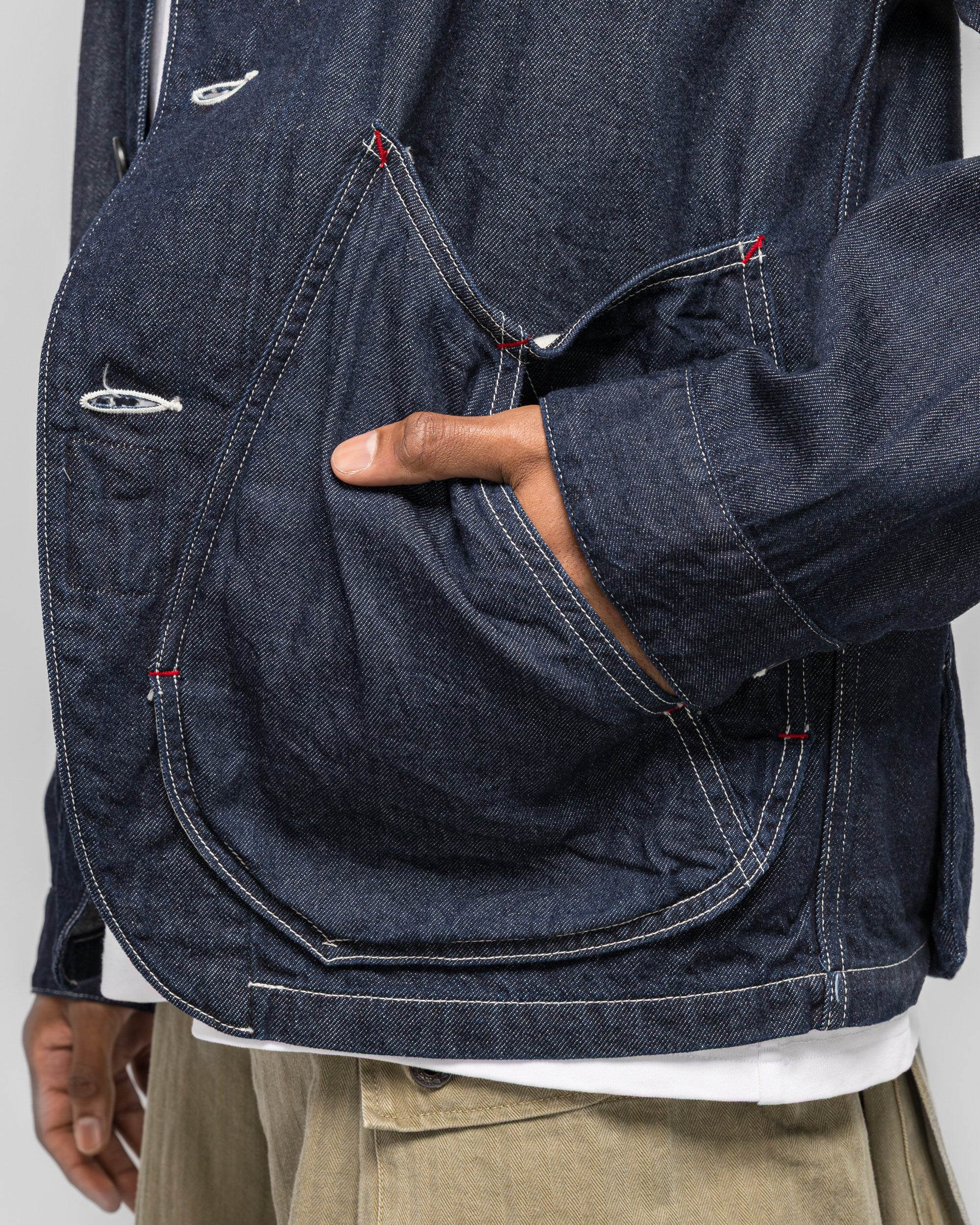 11.5ozDenim x 8ozDenim RINGOMAN Coverall - Indigo - Image 5