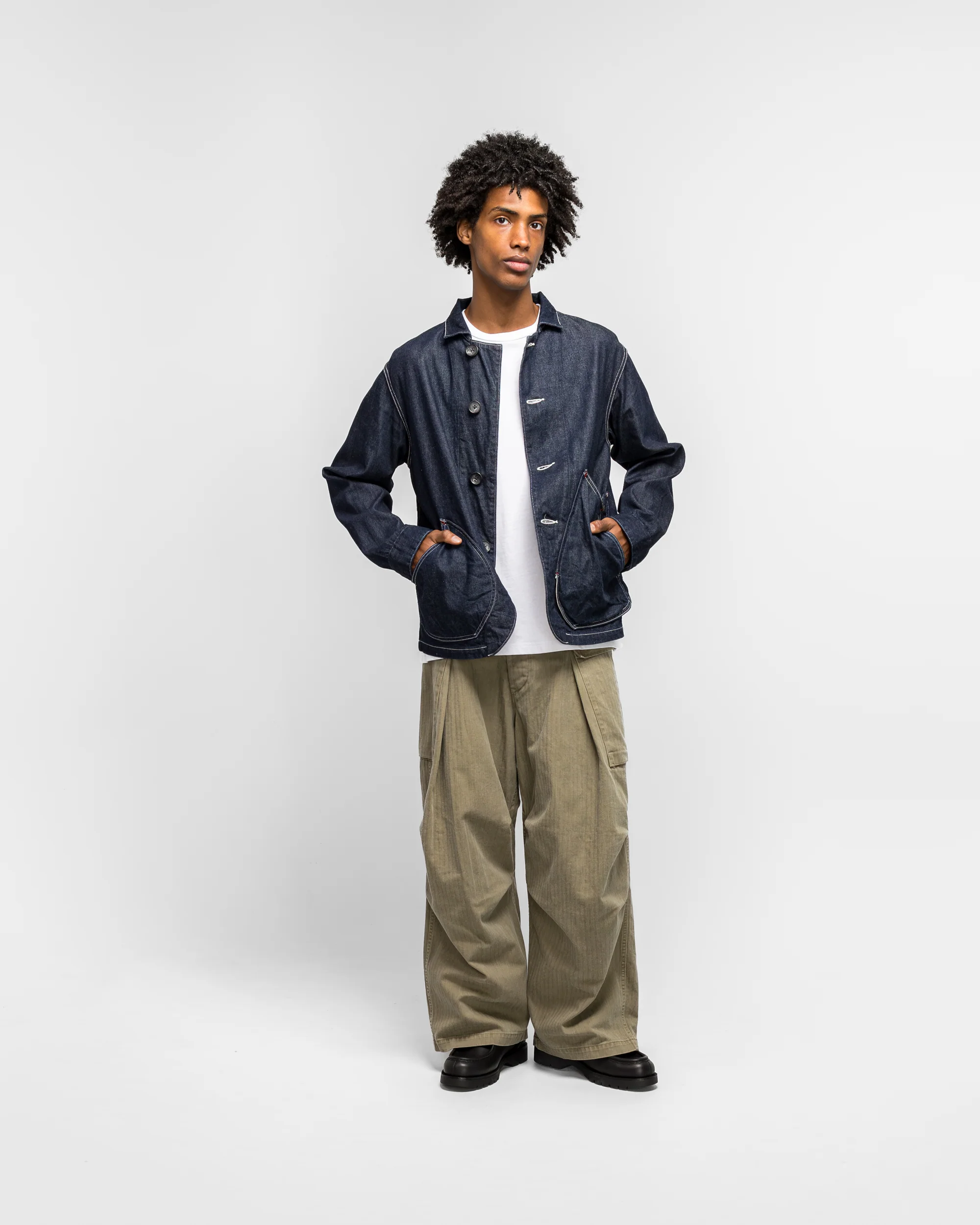 11.5ozDenim x 8ozDenim RINGOMAN Coverall - Indigo - Image 6