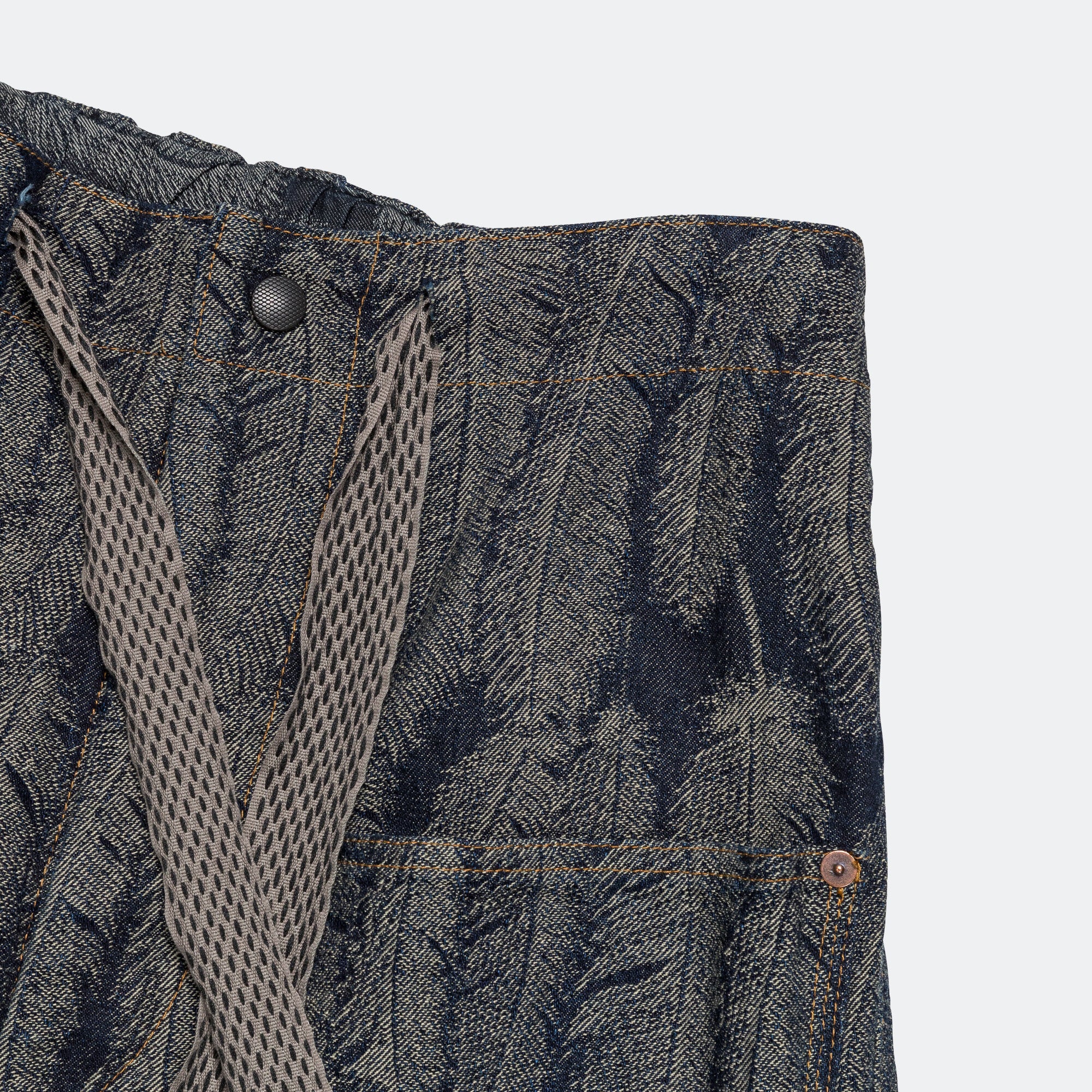 12oz MAGPIE Denim W-Knee EASY Baggy Pants - Dark - Image 3