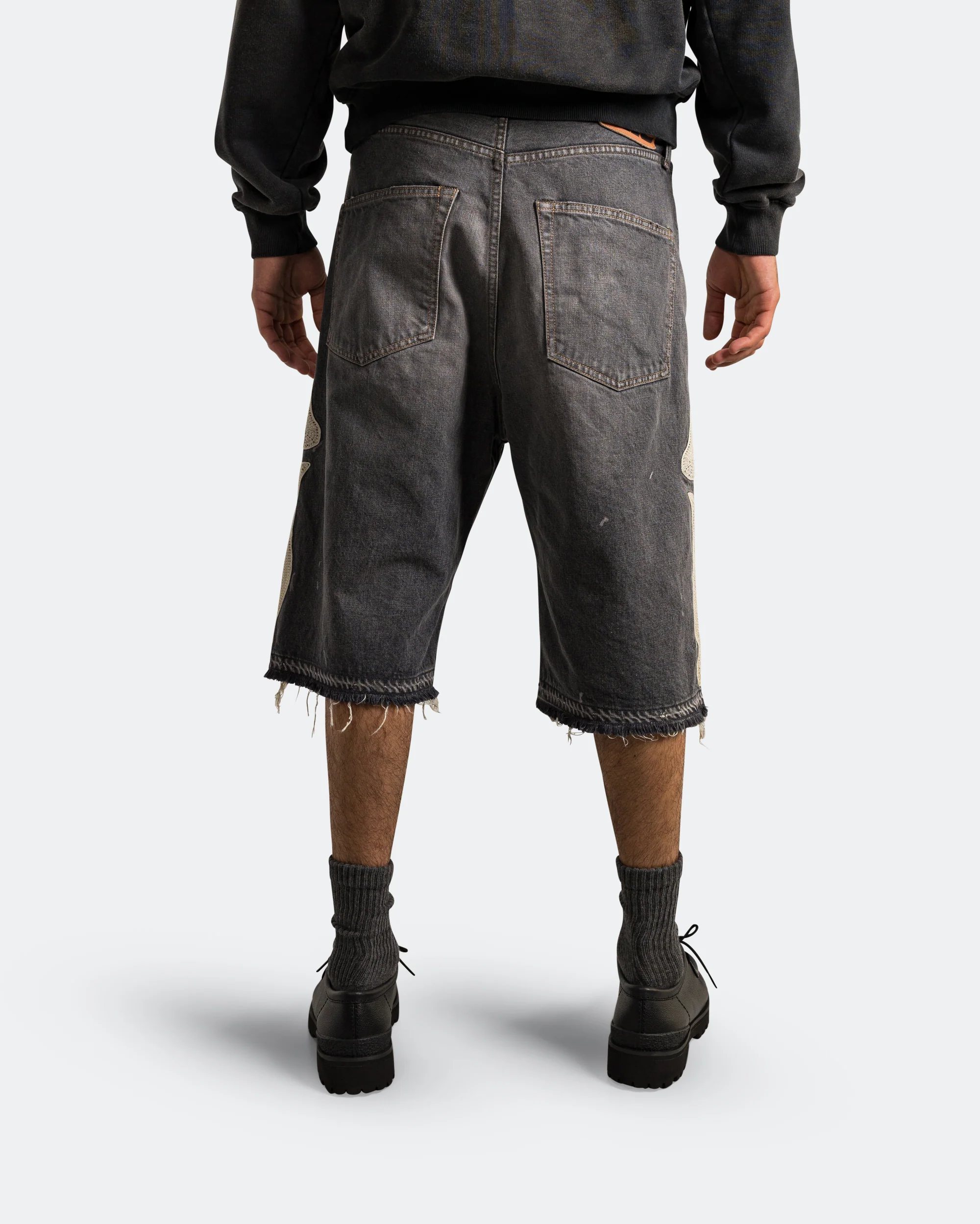 14oz Black Denim 5P Shorts (BONE) - PRO - Image 4