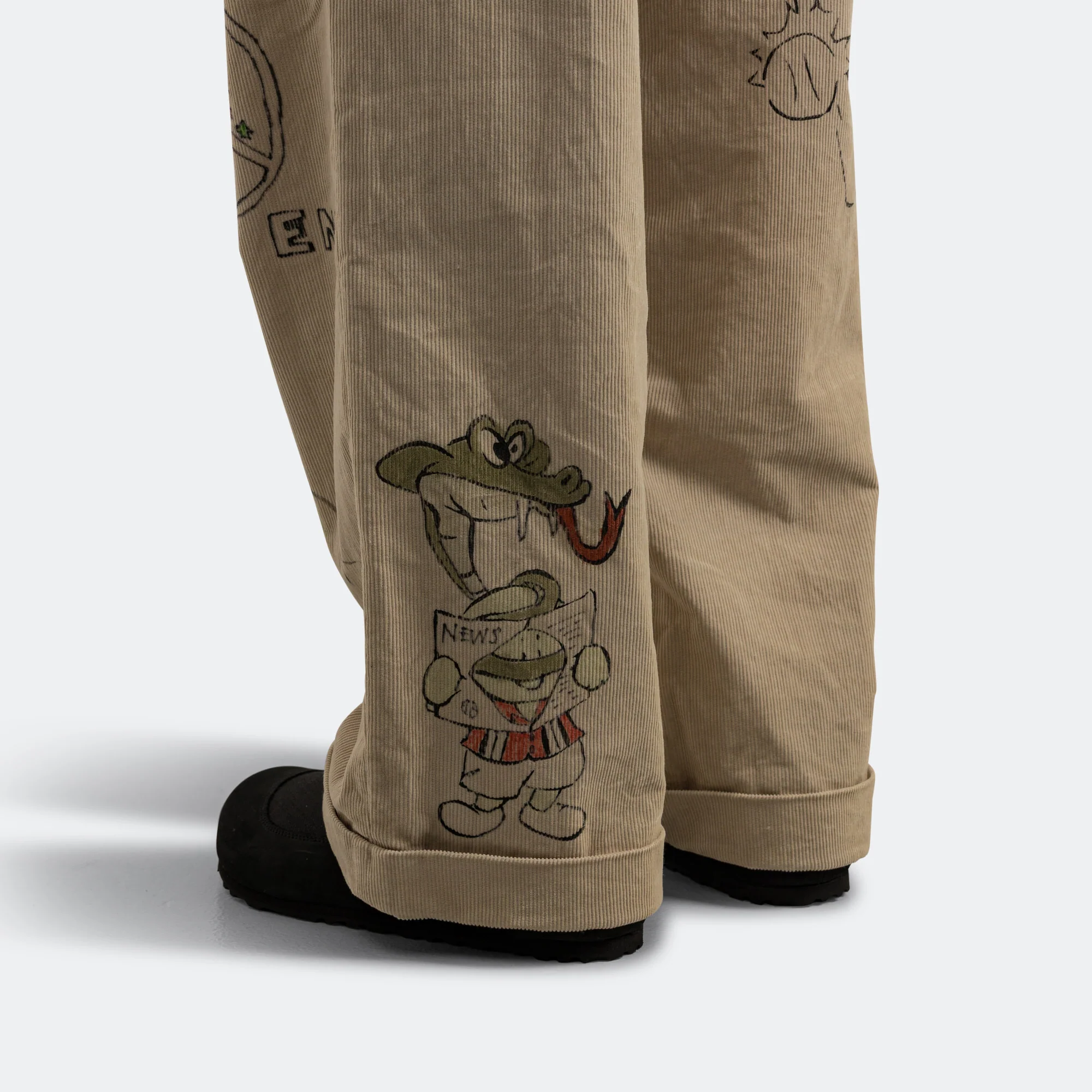 14W Corduroy IVY Pants Memorial Paint Model - Beige - Image 10