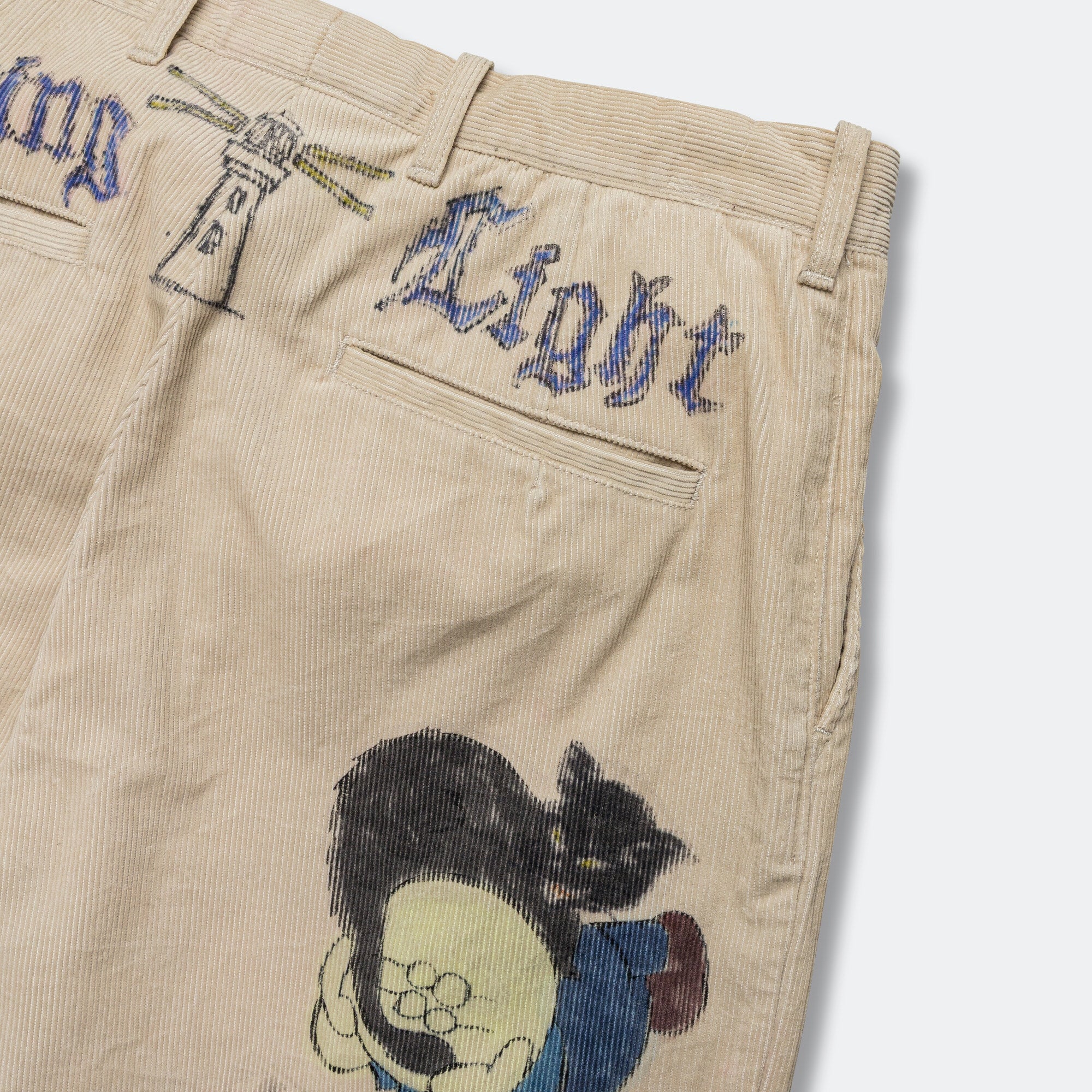 14W Corduroy IVY Pants Memorial Paint Model - Beige - Image 5