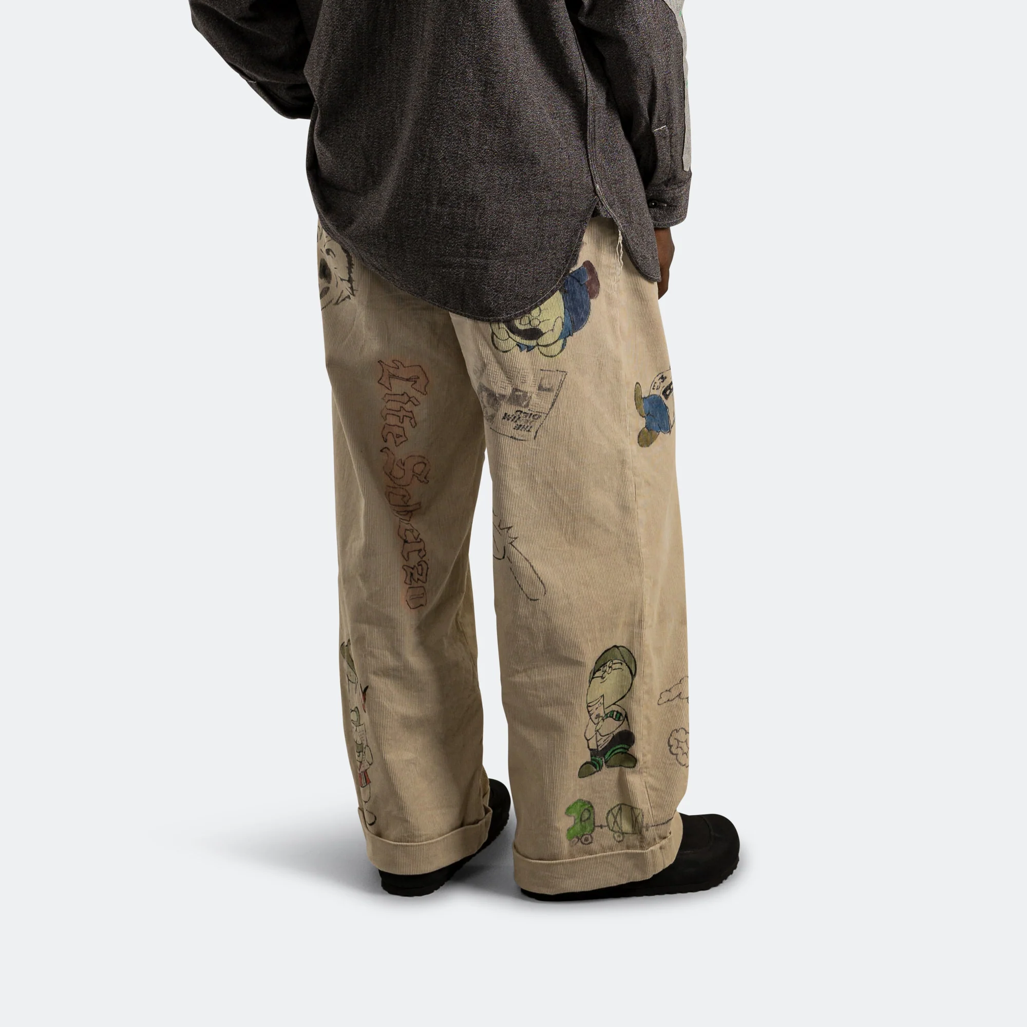14W Corduroy IVY Pants Memorial Paint Model - Beige - Image 8