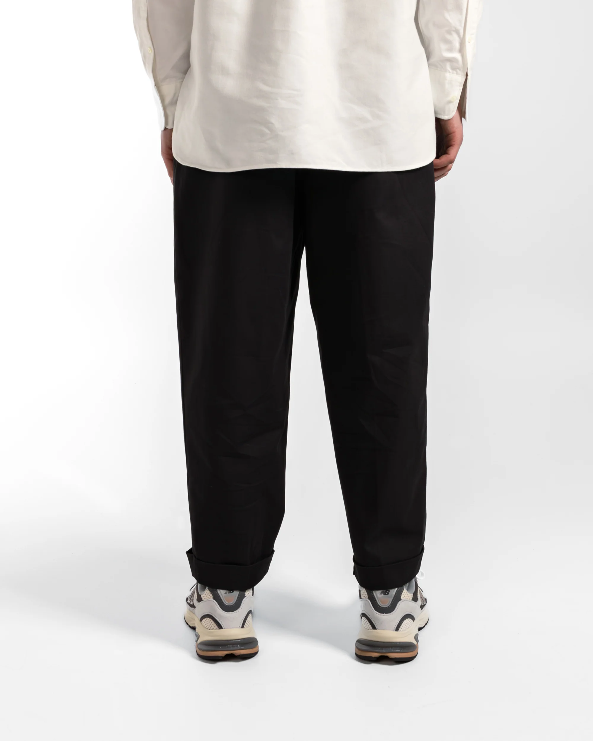 2 Pleat Twill Pants - Black - Image 4
