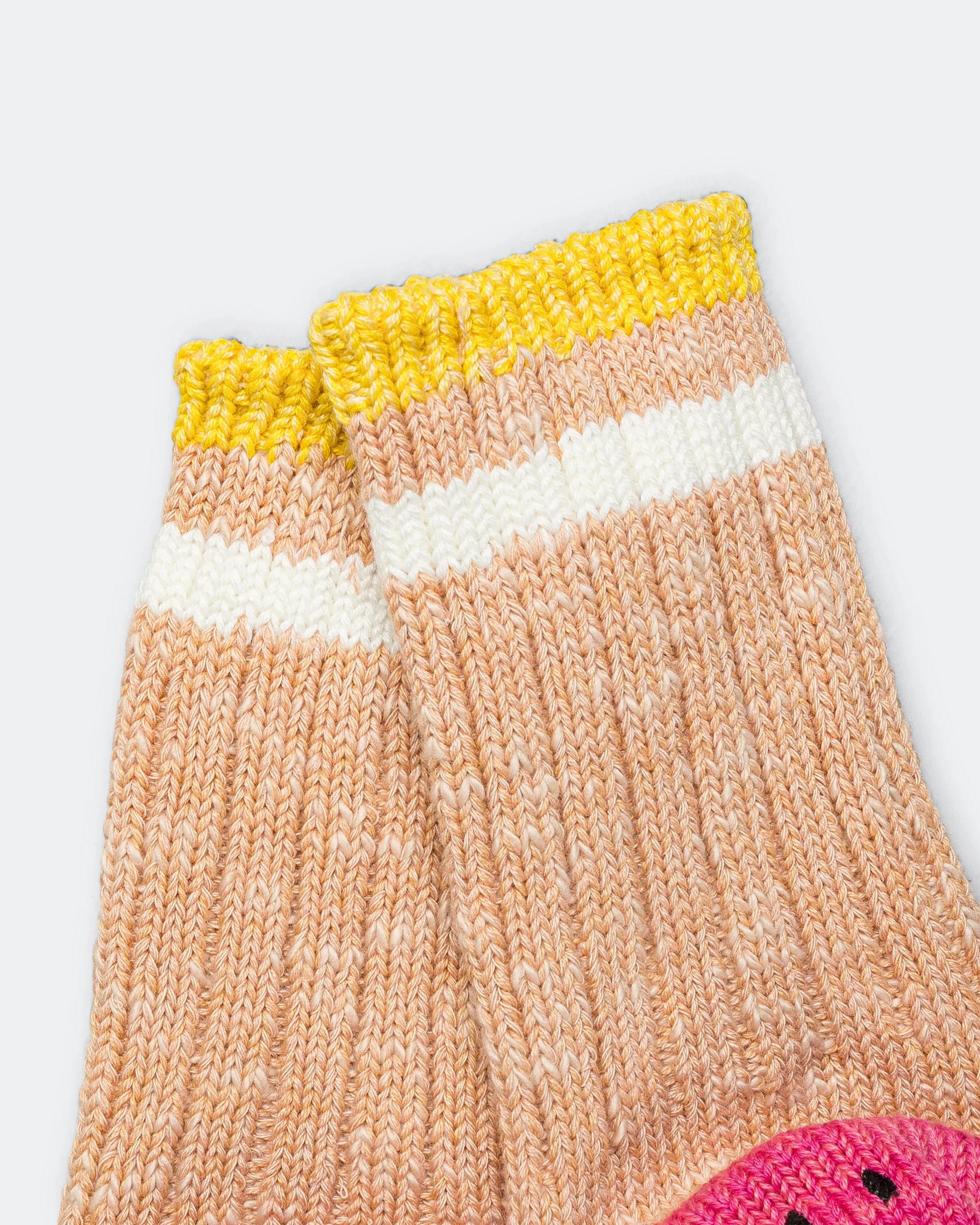 60 Yarns IVY RAINBOWY HAPPY HEEL-Hold Socks - Orange/Pink - Image 2