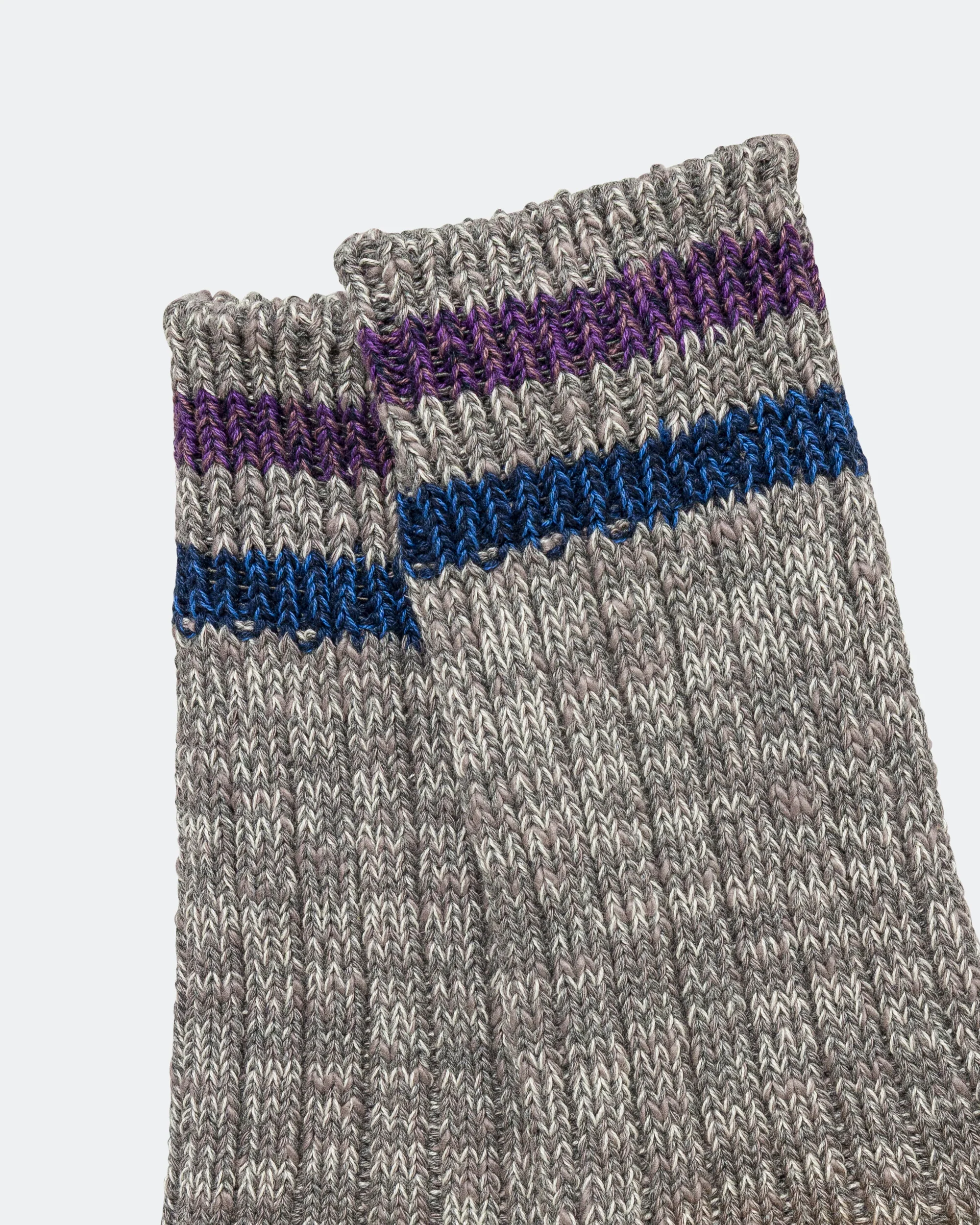 60Yarns Grandrelle IVY RAINBOWY HAPPY Heel-Hold Socks - Gray - Image 2