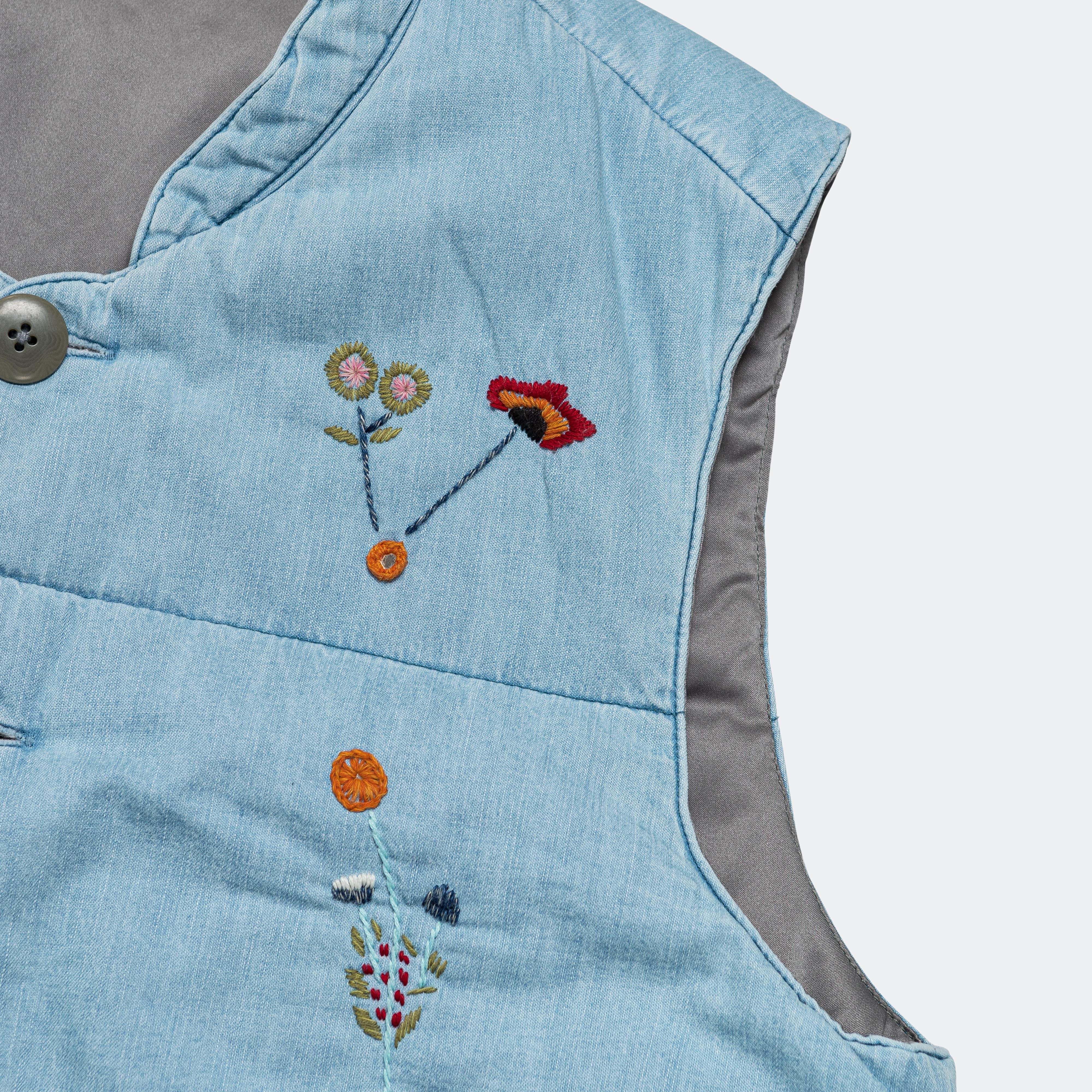 6oz Denim Quilt SAMU Vest (Cat Embroidery) - Pro - Image 4