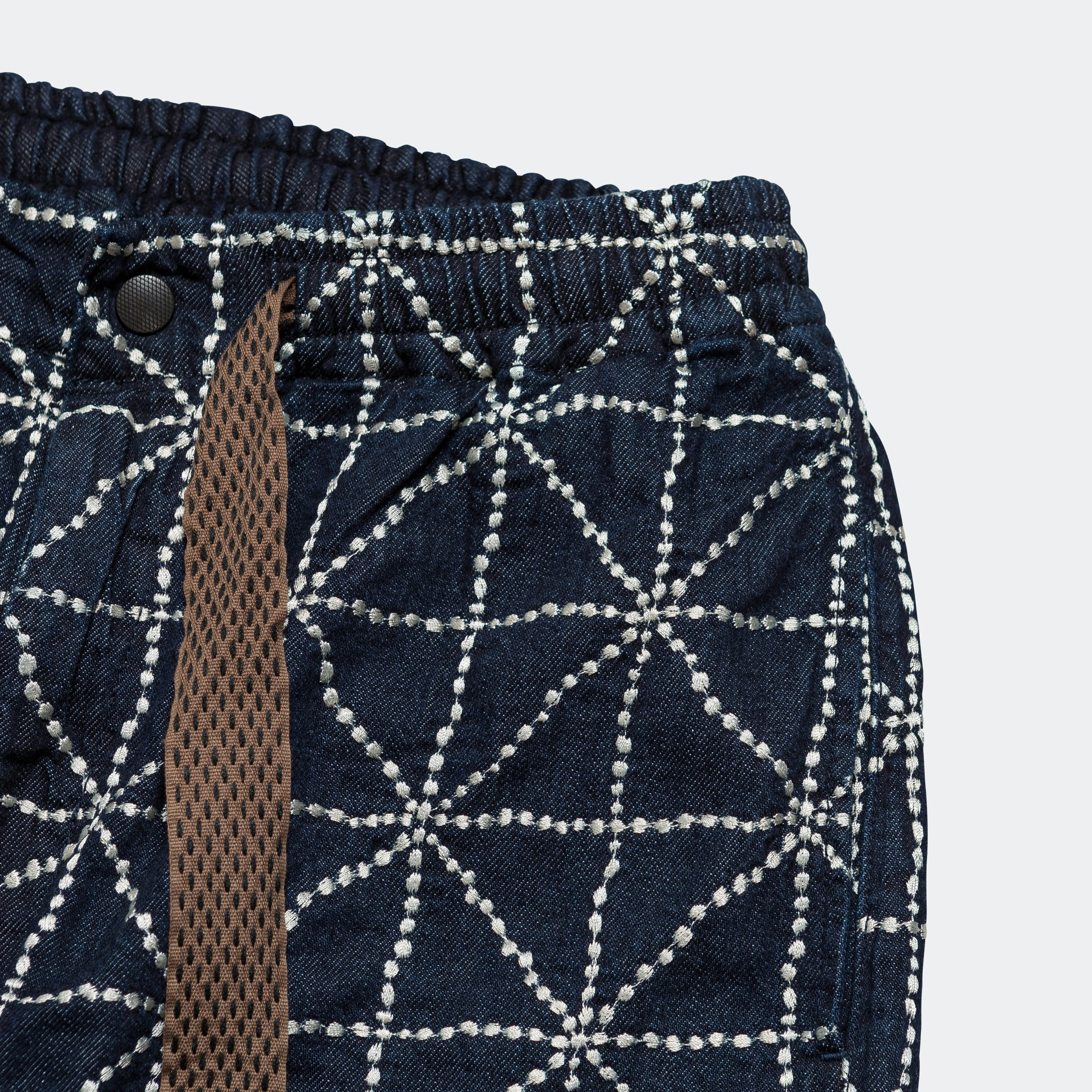 8oz Denim FOLK-DOJO Embroidery EASY Pants - Dark - Image 3