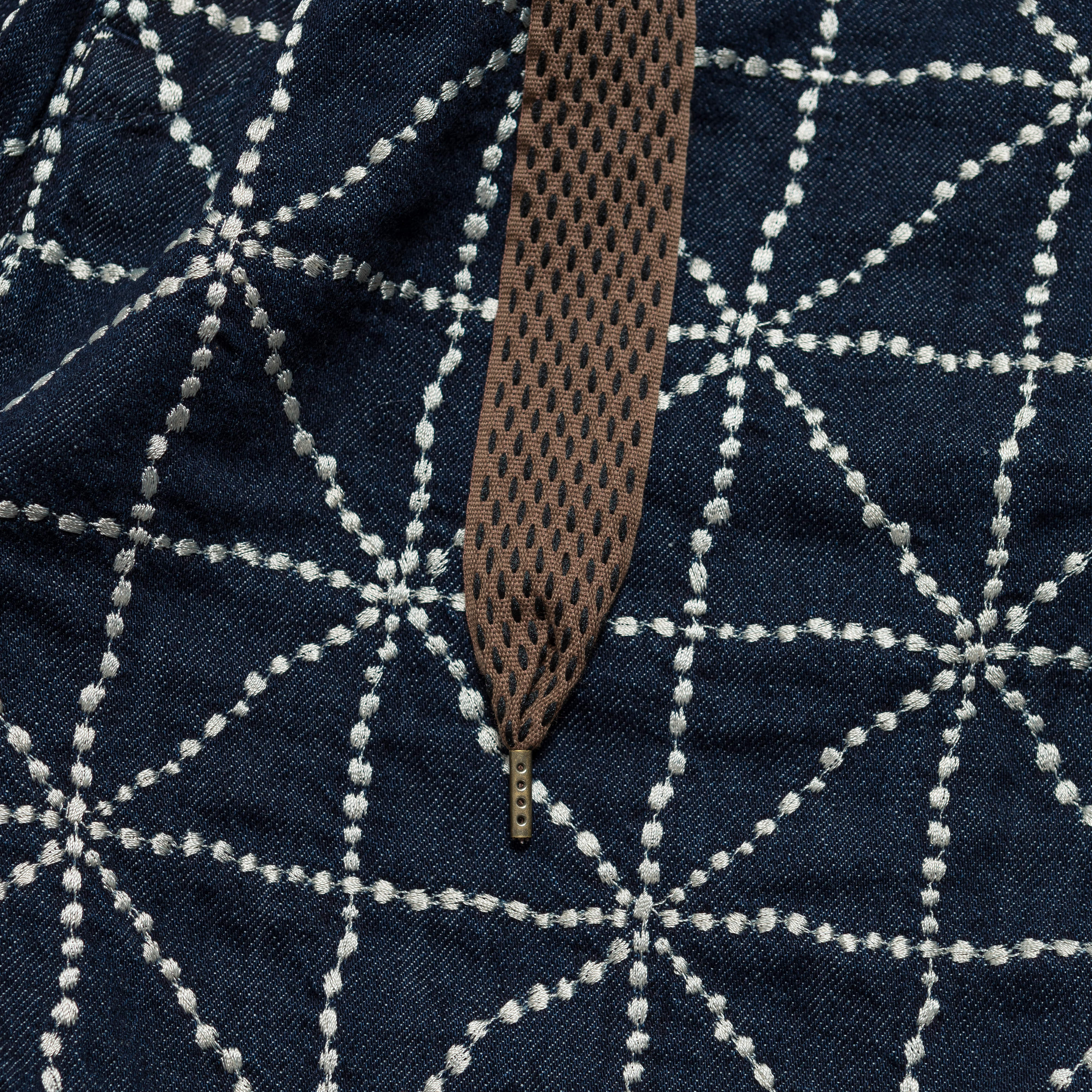 8oz Denim FOLK-DOJO Embroidery EASY Pants - Dark - Image 4
