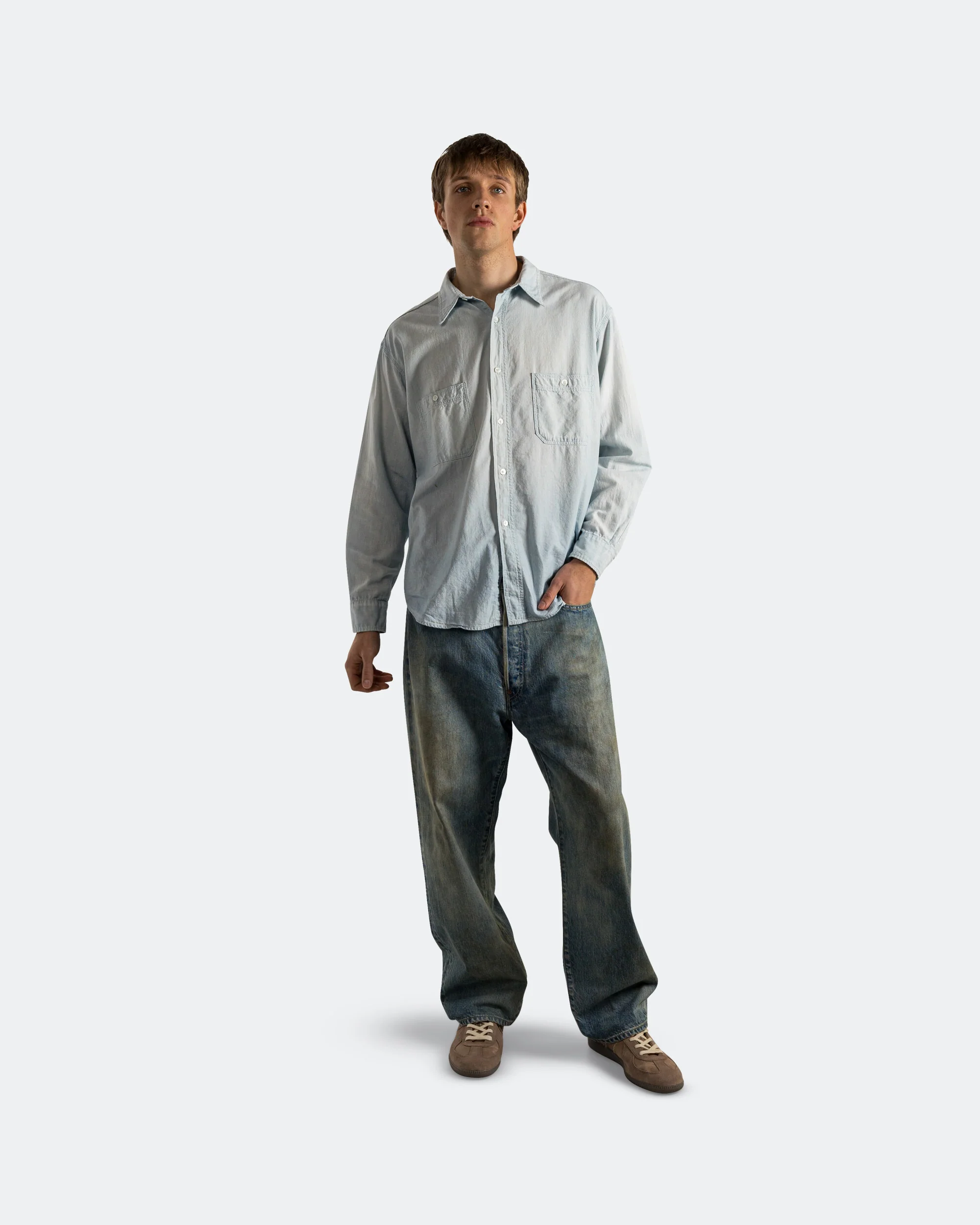Vintage Chambray Shirt - Bleach - Image 6