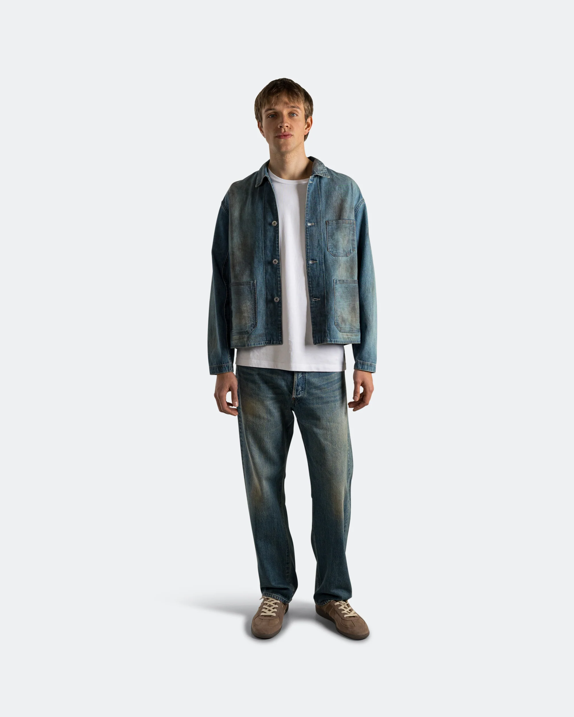 Vintage Denim Coverall Jacket - Indigo - Image 7