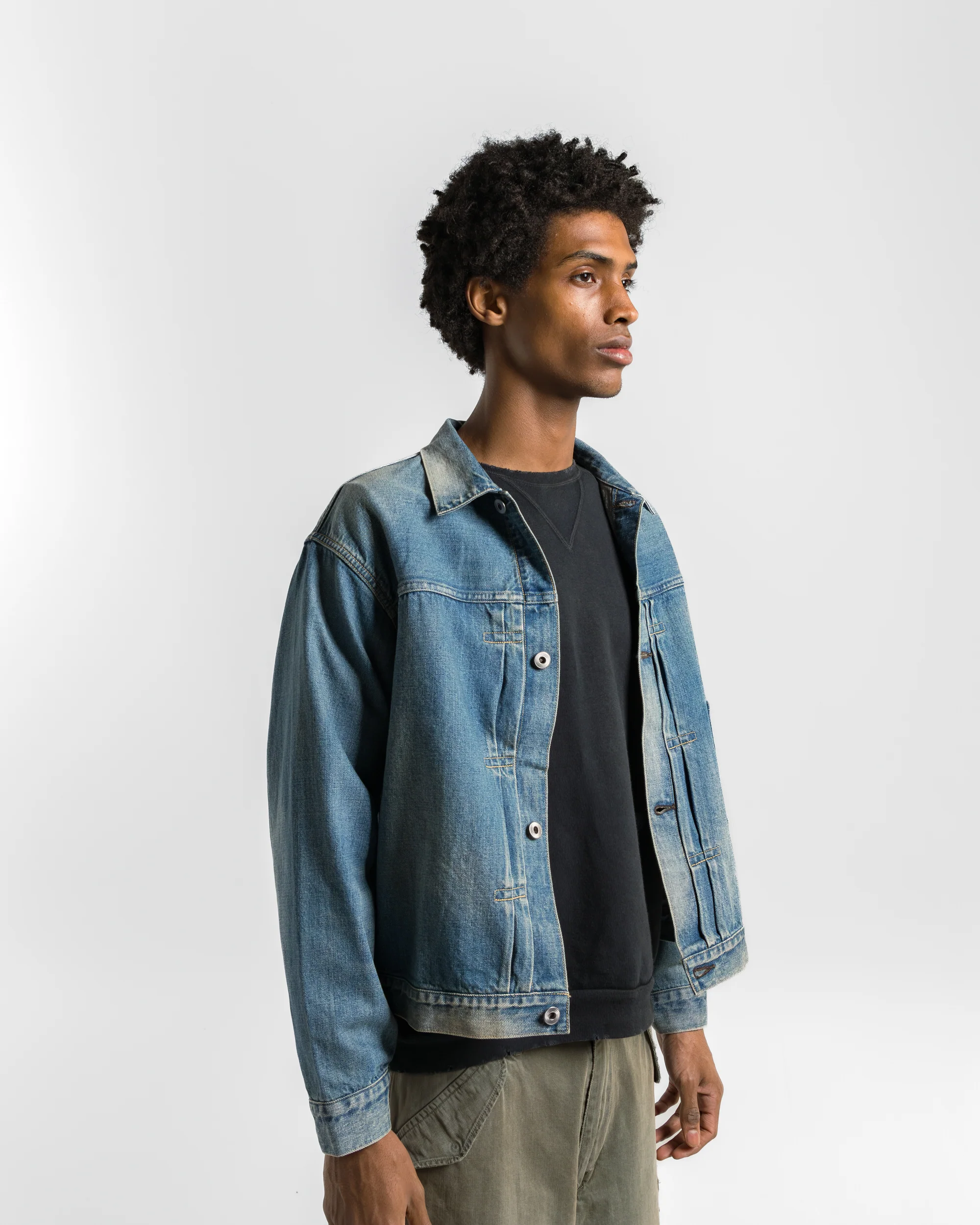 No.213 Denim Jacket - Indigo - Image 3
