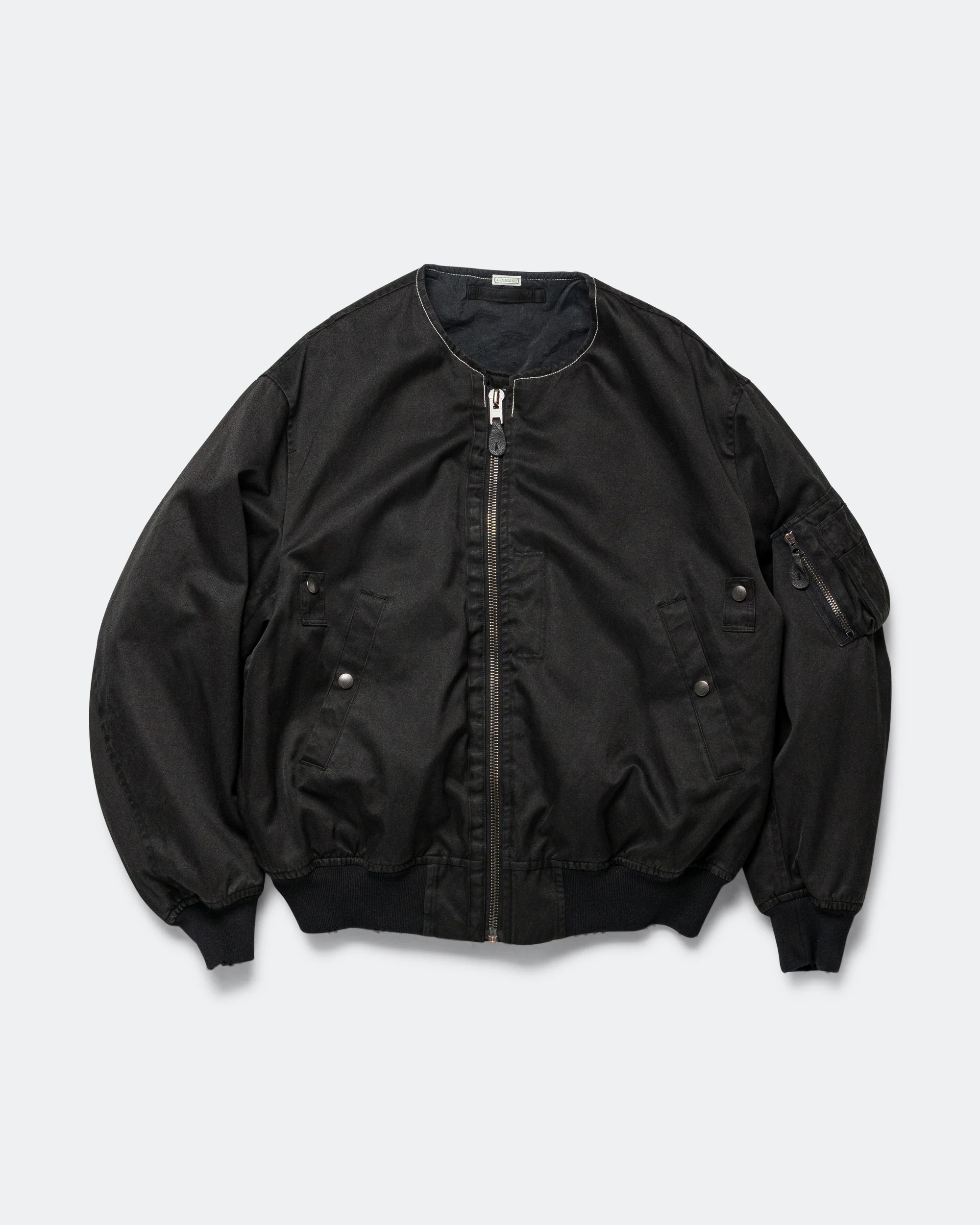 Vintage Silk Flight Custom Jacket - Black