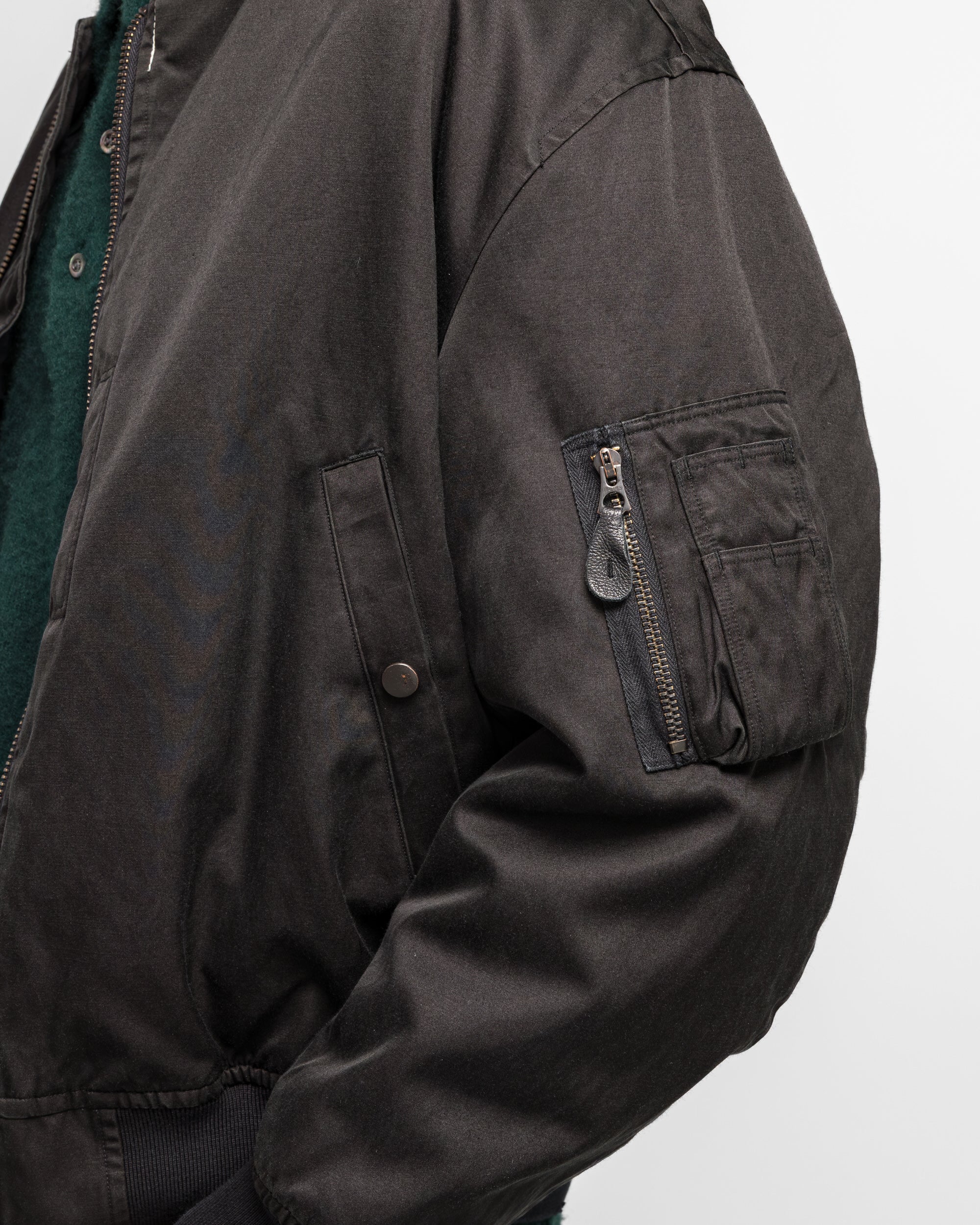 Vintage Silk Flight Custom Jacket - Black - Image 5