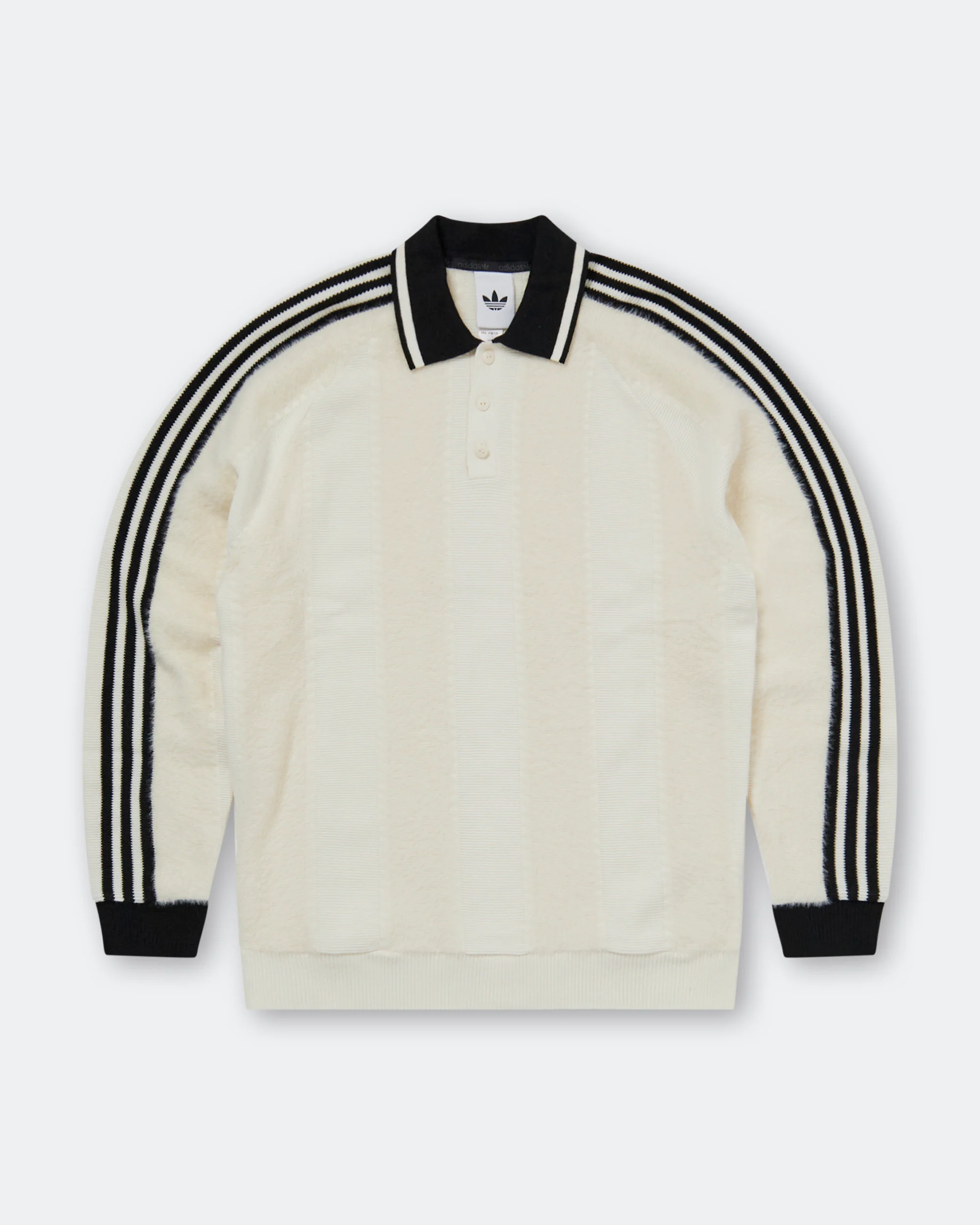 Knitted Jersey Polo - Cream White