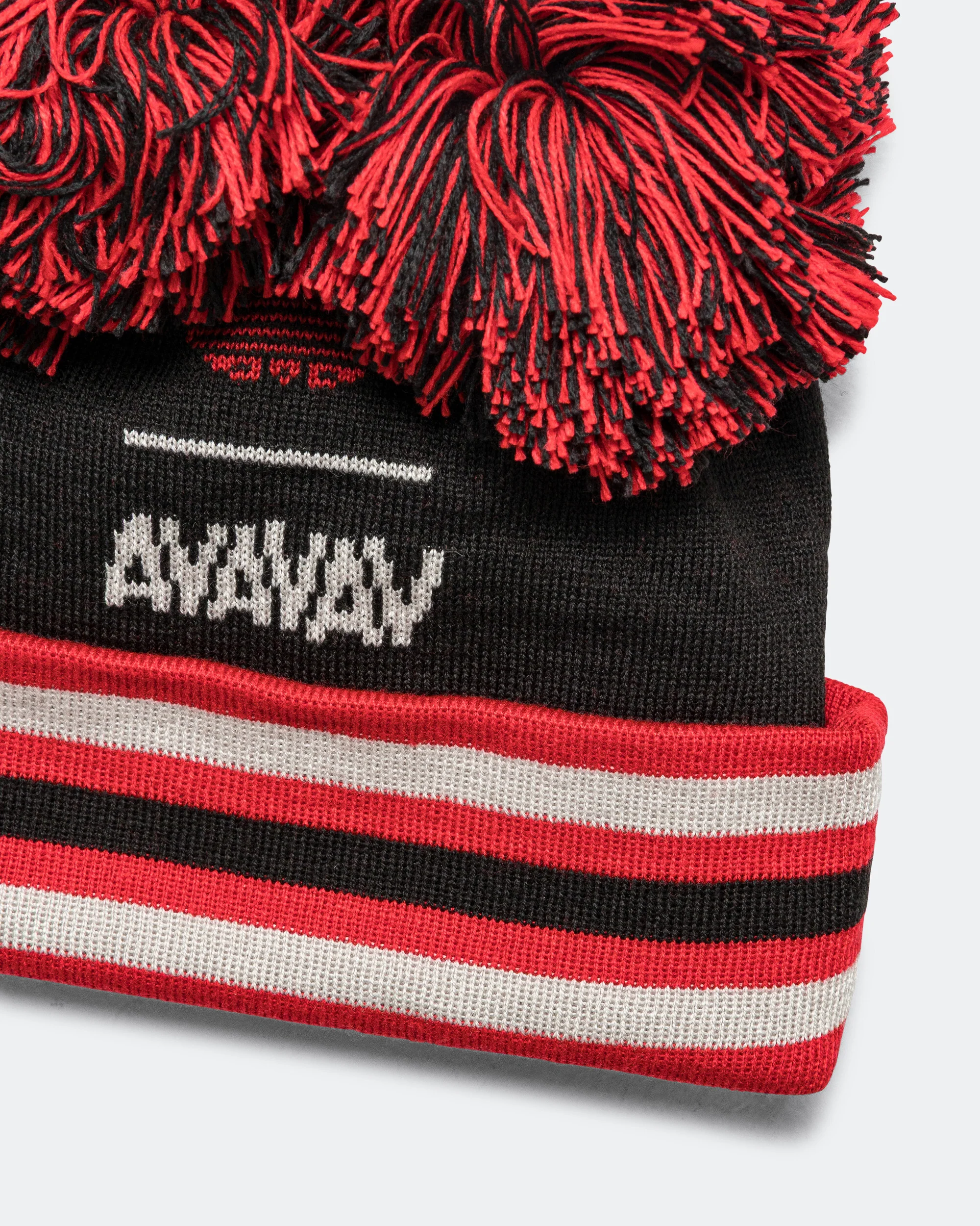 Pom Pom Beanie x AVAVAV - Black/Better Scarlet - Image 2