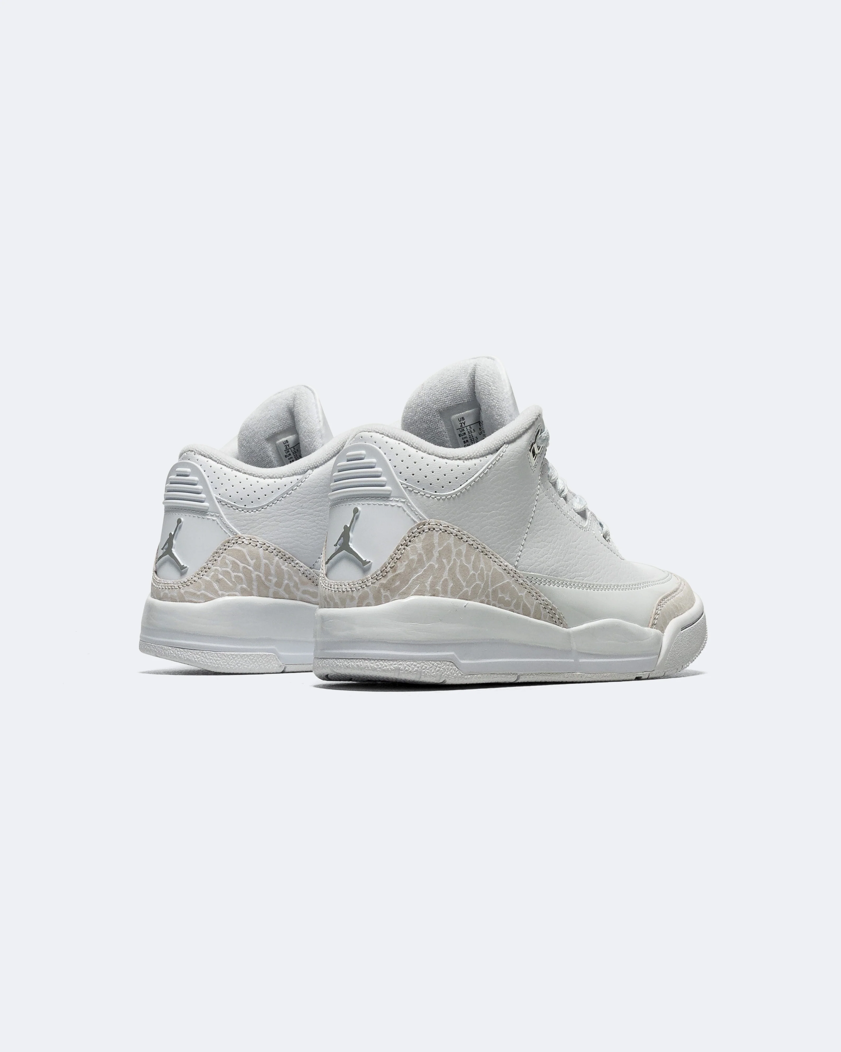 Air Jordan 3 Retro PS - White/White-Metallic Silver - Image 3