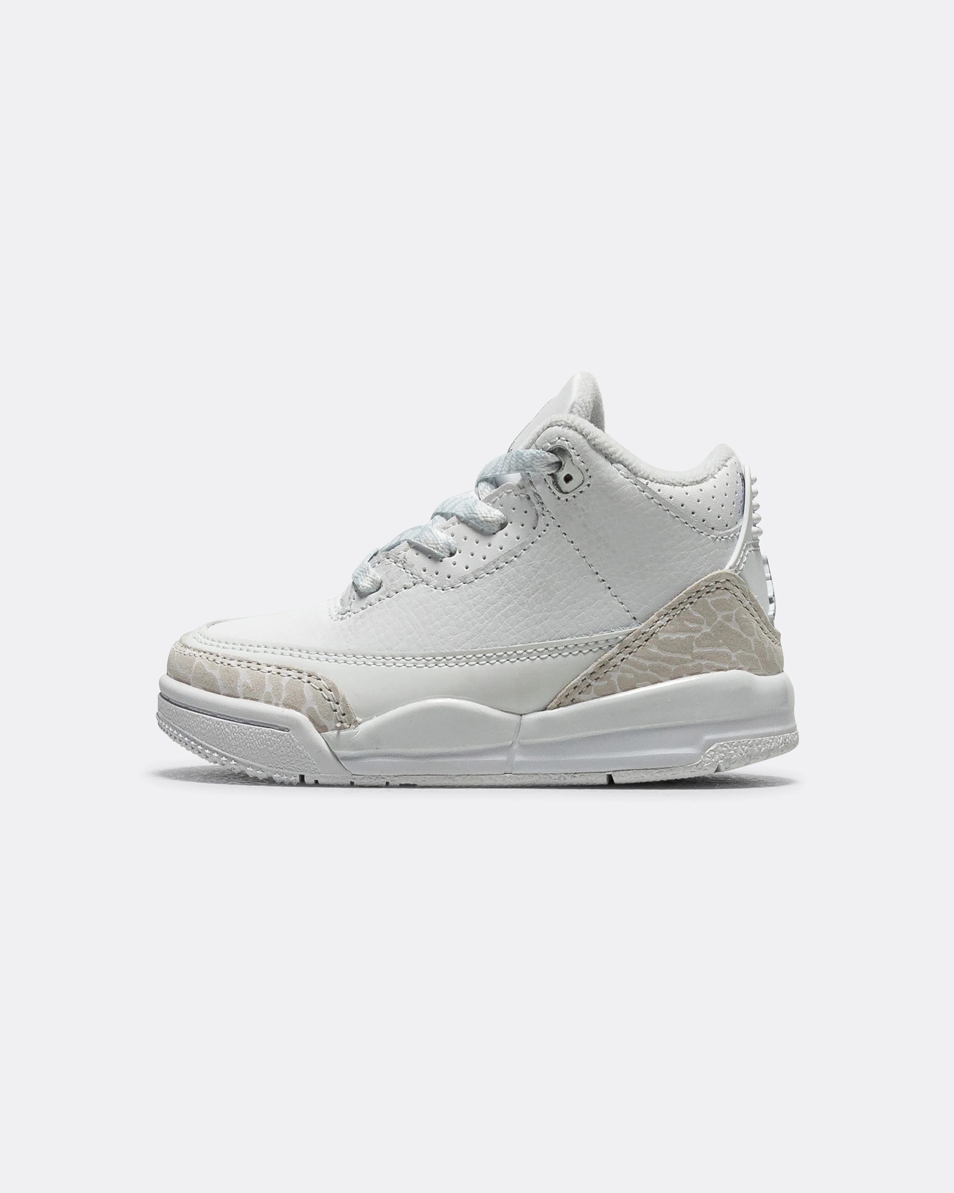Air Jordan 3 Retro (TD) - White/Metallic Silver-White