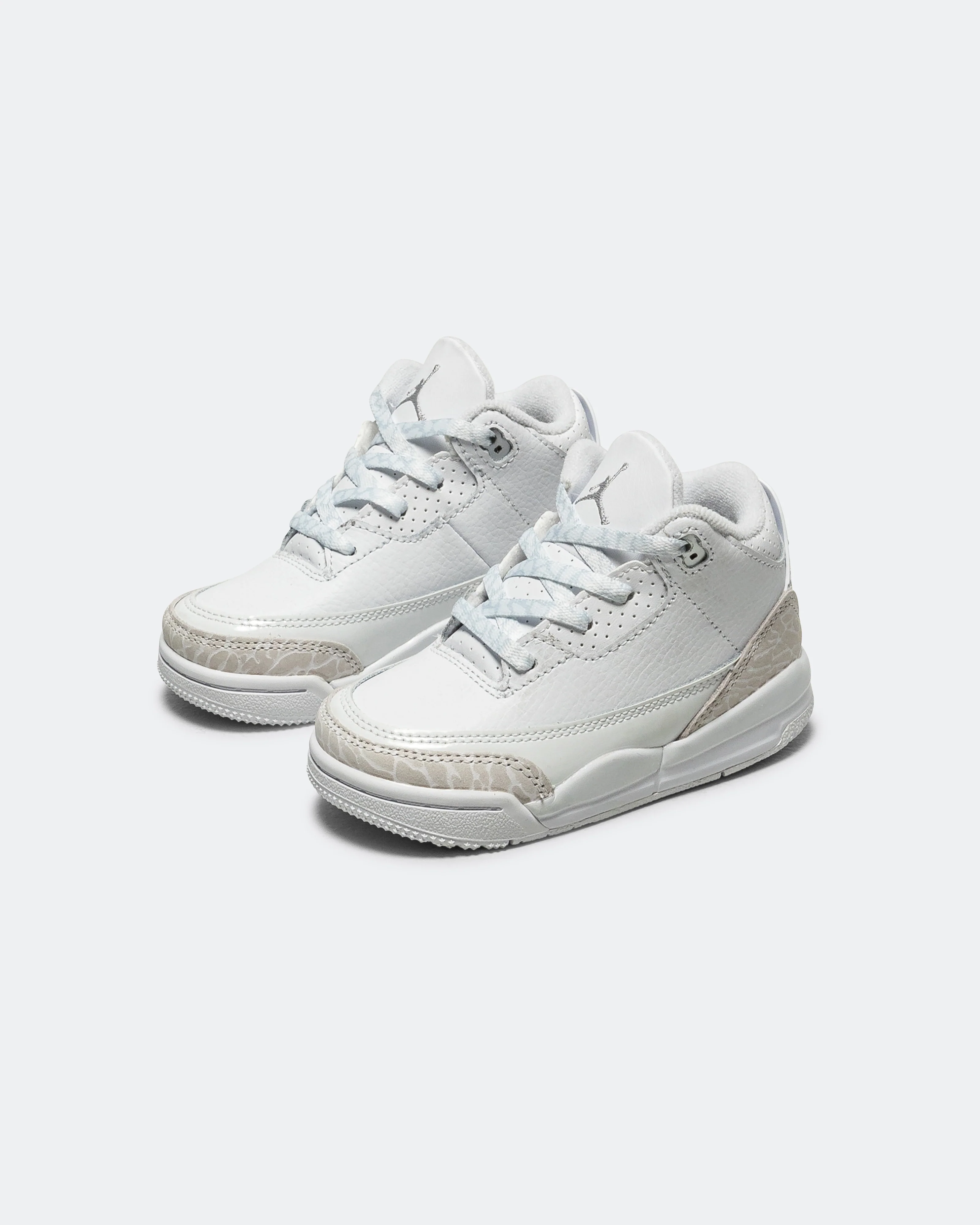 Air Jordan 3 Retro (TD) - White/Metallic Silver-White - Image 2
