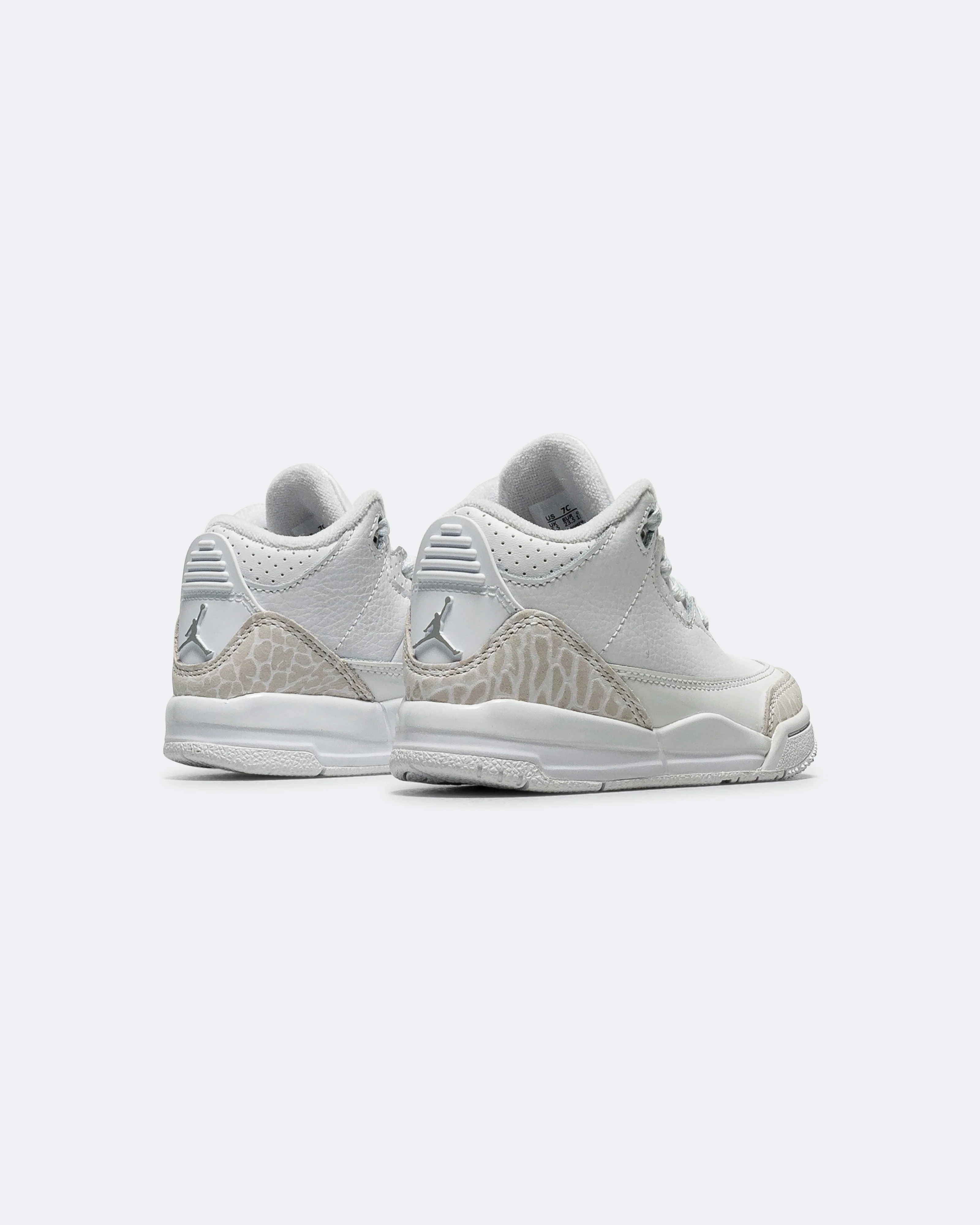 Air Jordan 3 Retro (TD) - White/Metallic Silver-White - Image 3