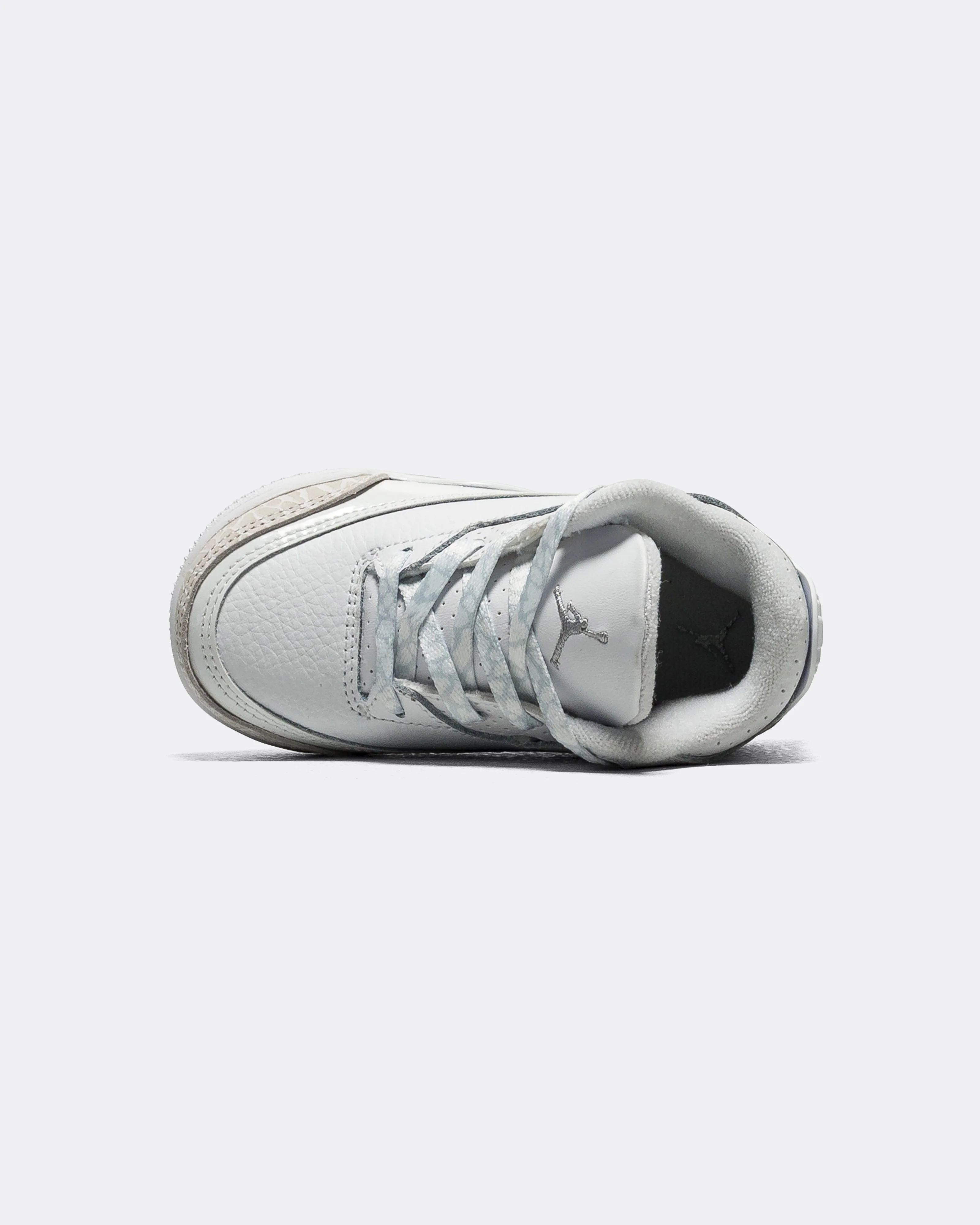 Air Jordan 3 Retro (TD) - White/Metallic Silver-White - Image 4