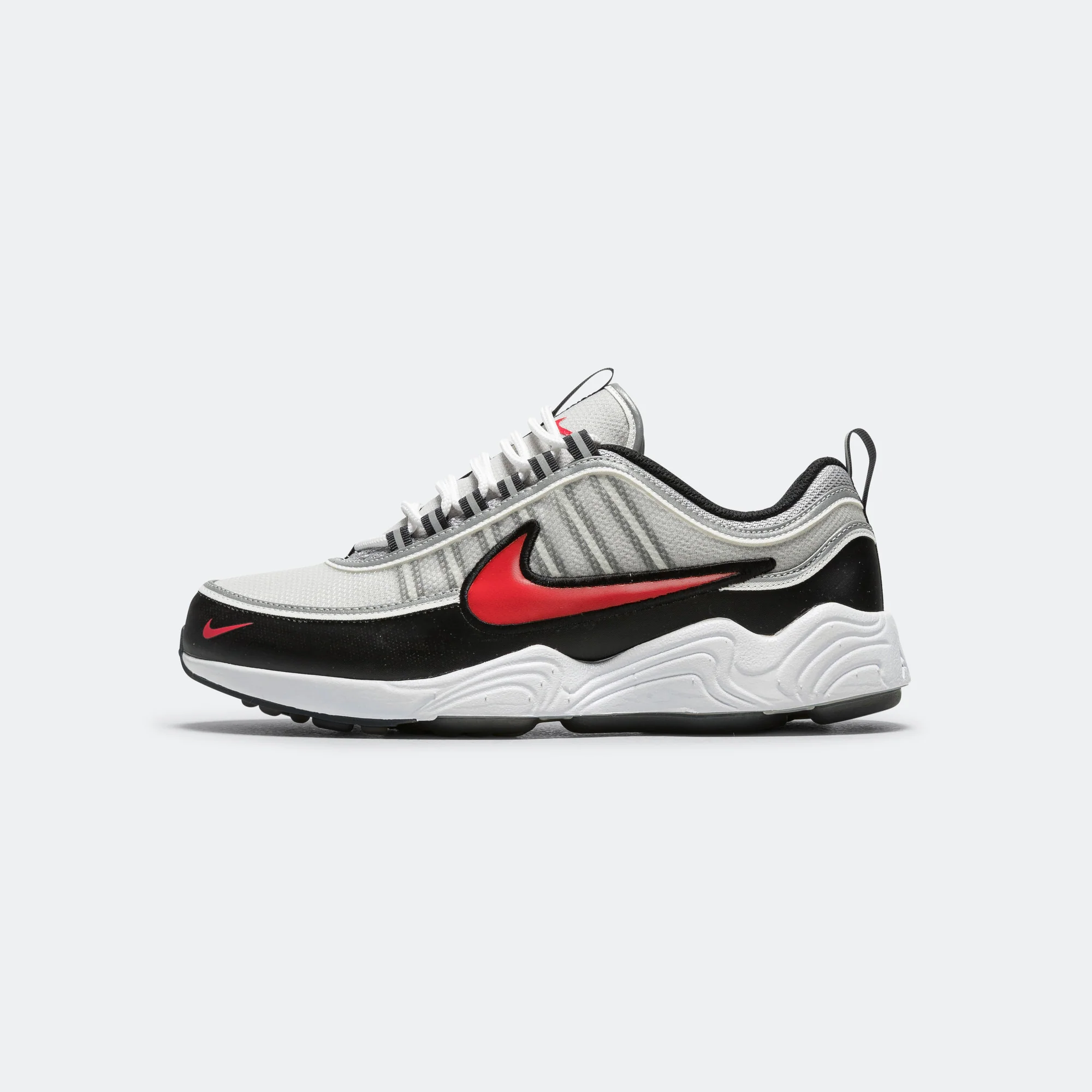 Air Zoom Spiridon - Metallic Silver/Sport Red-Black-White