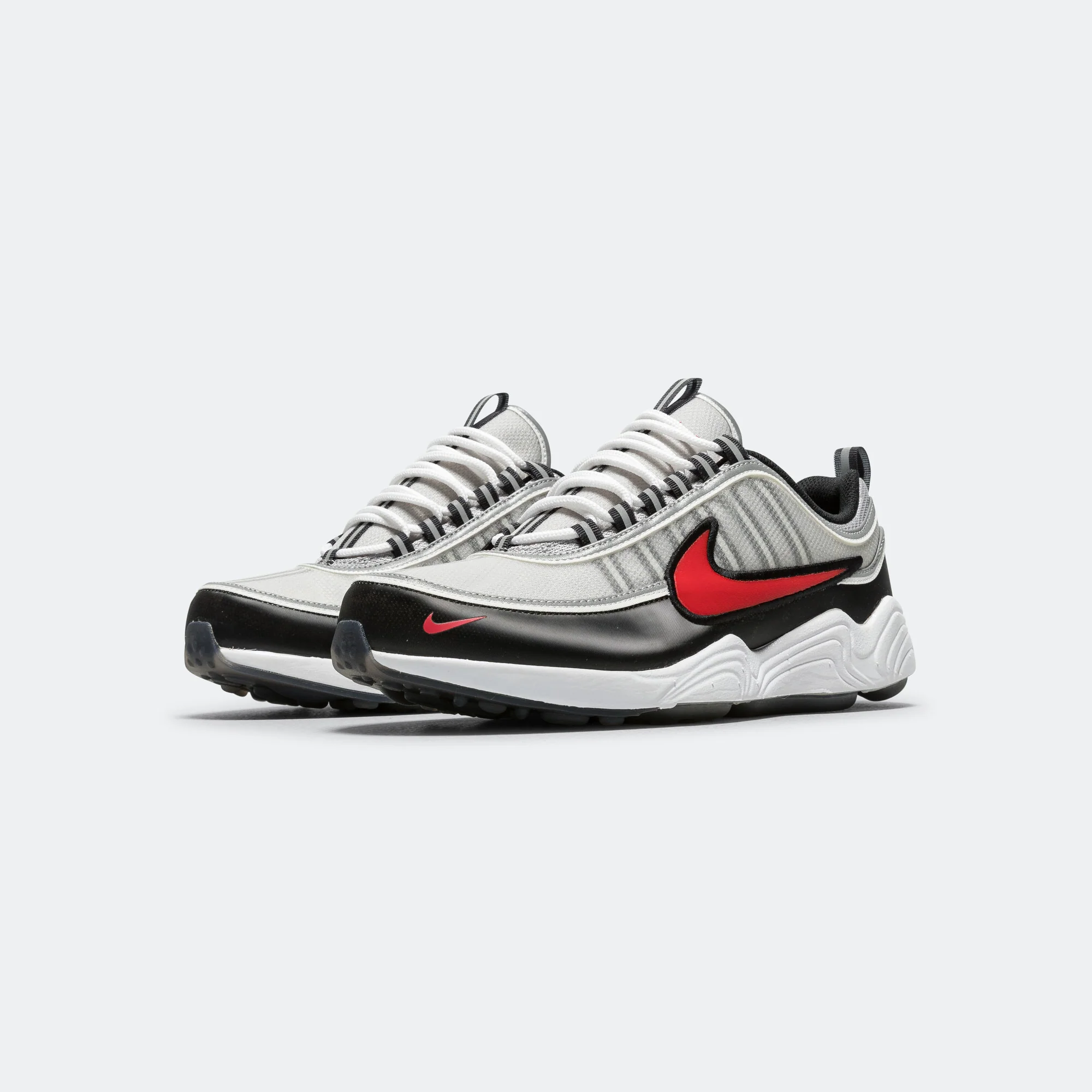 Air Zoom Spiridon - Metallic Silver/Sport Red-Black-White - Image 2