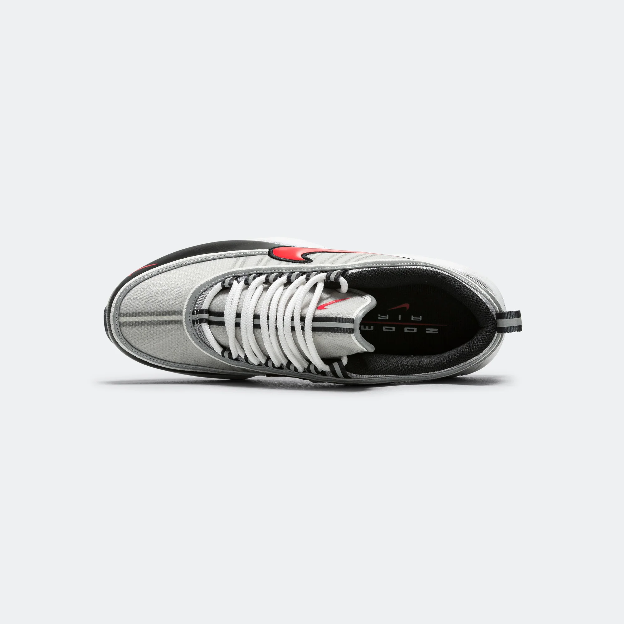 Air Zoom Spiridon - Metallic Silver/Sport Red-Black-White - Image 4