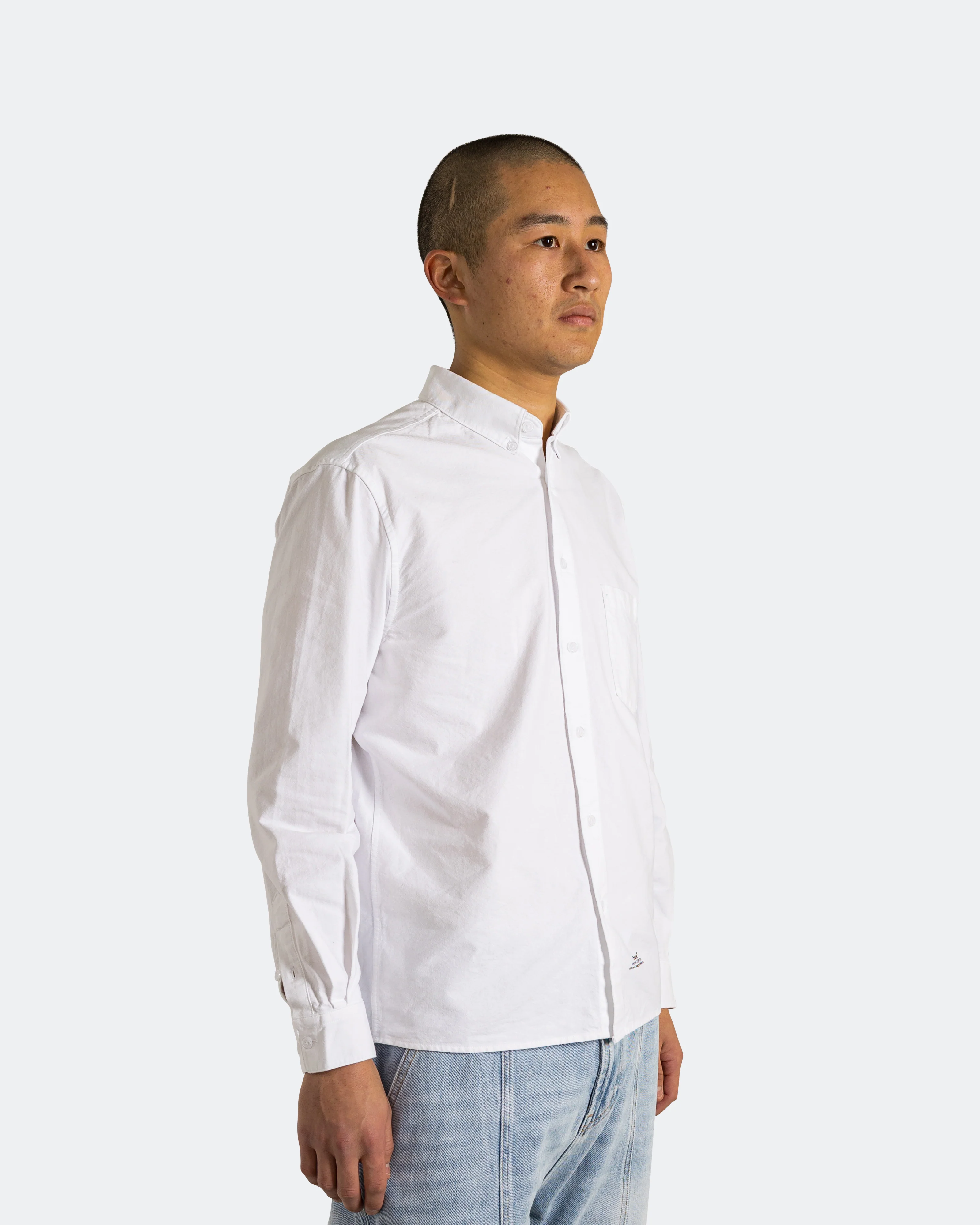 Article Stamp Oxford Shirt - White - Image 4