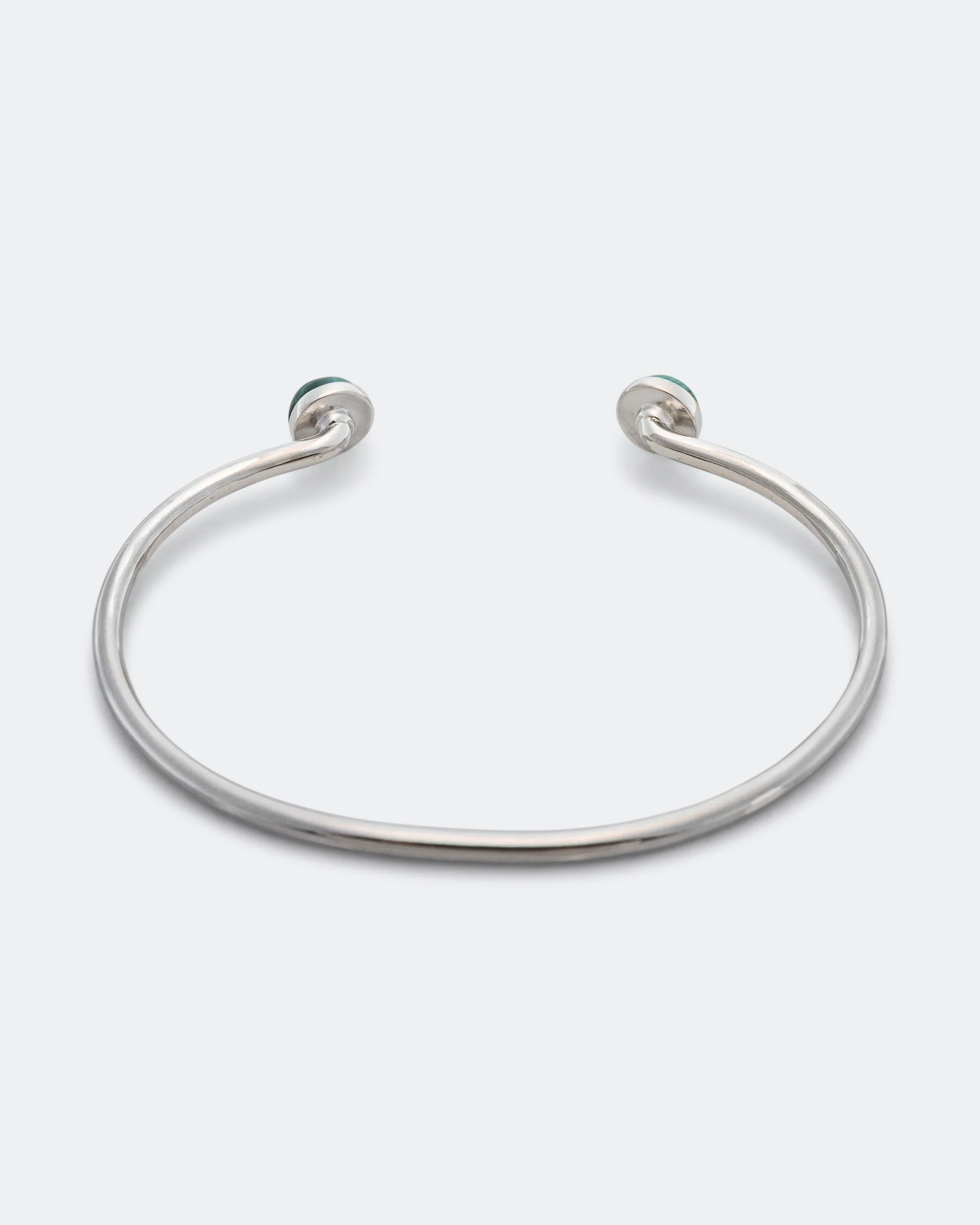 Bangle Bracelet - 925 Silver/Malachite - Image 4