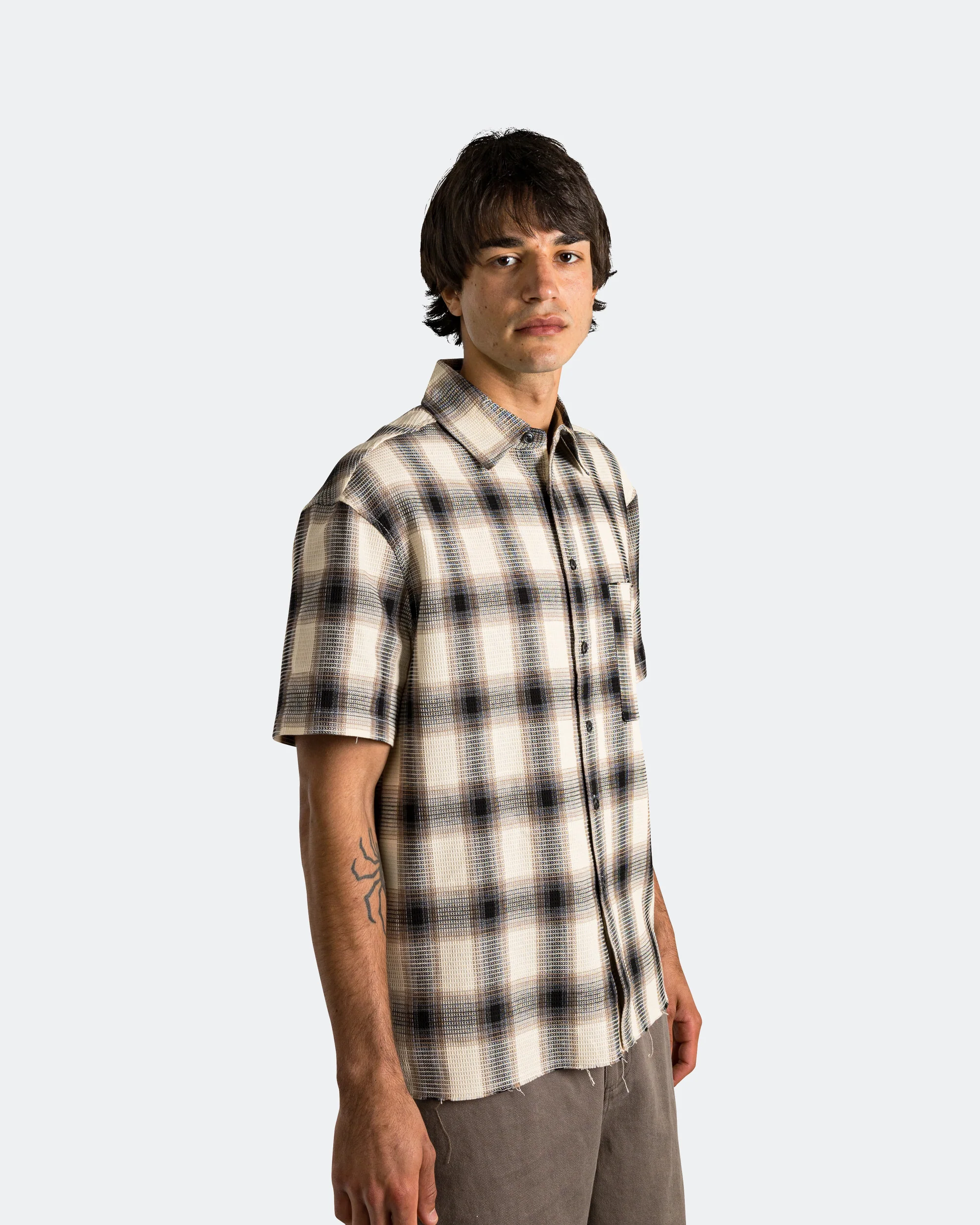 Hold SS Shirt - Black/Brown Check - Image 3