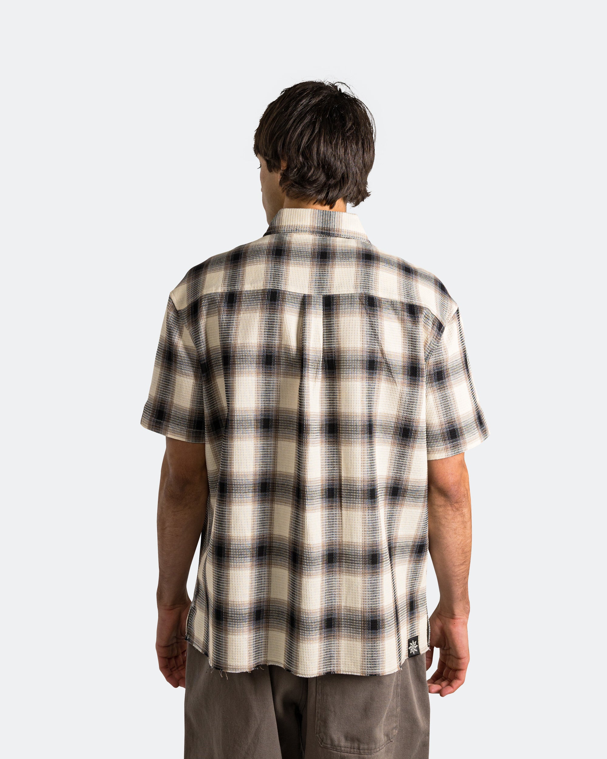 Hold SS Shirt - Black/Brown Check - Image 4