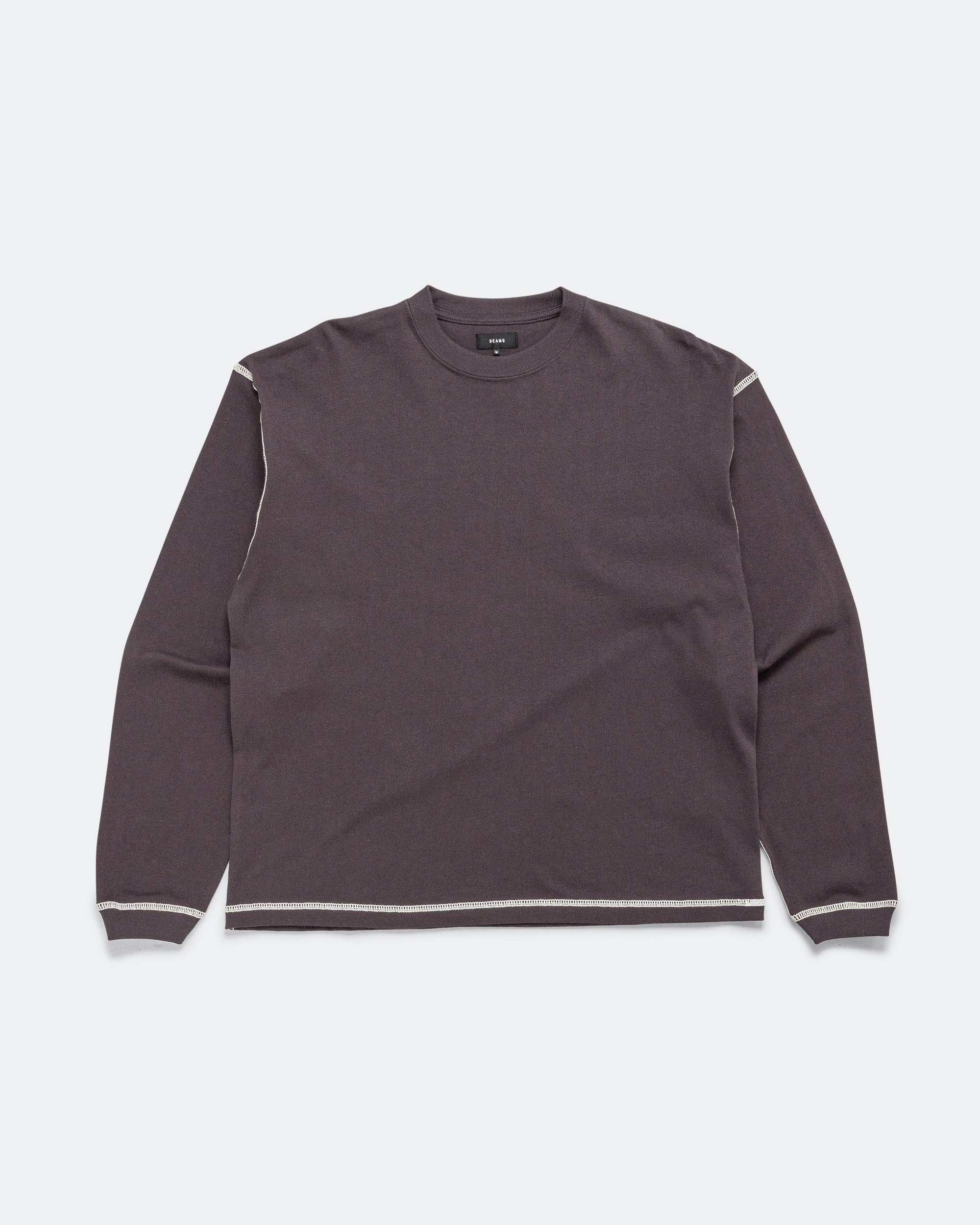 Back Stitch Crew Neck - Soft Black