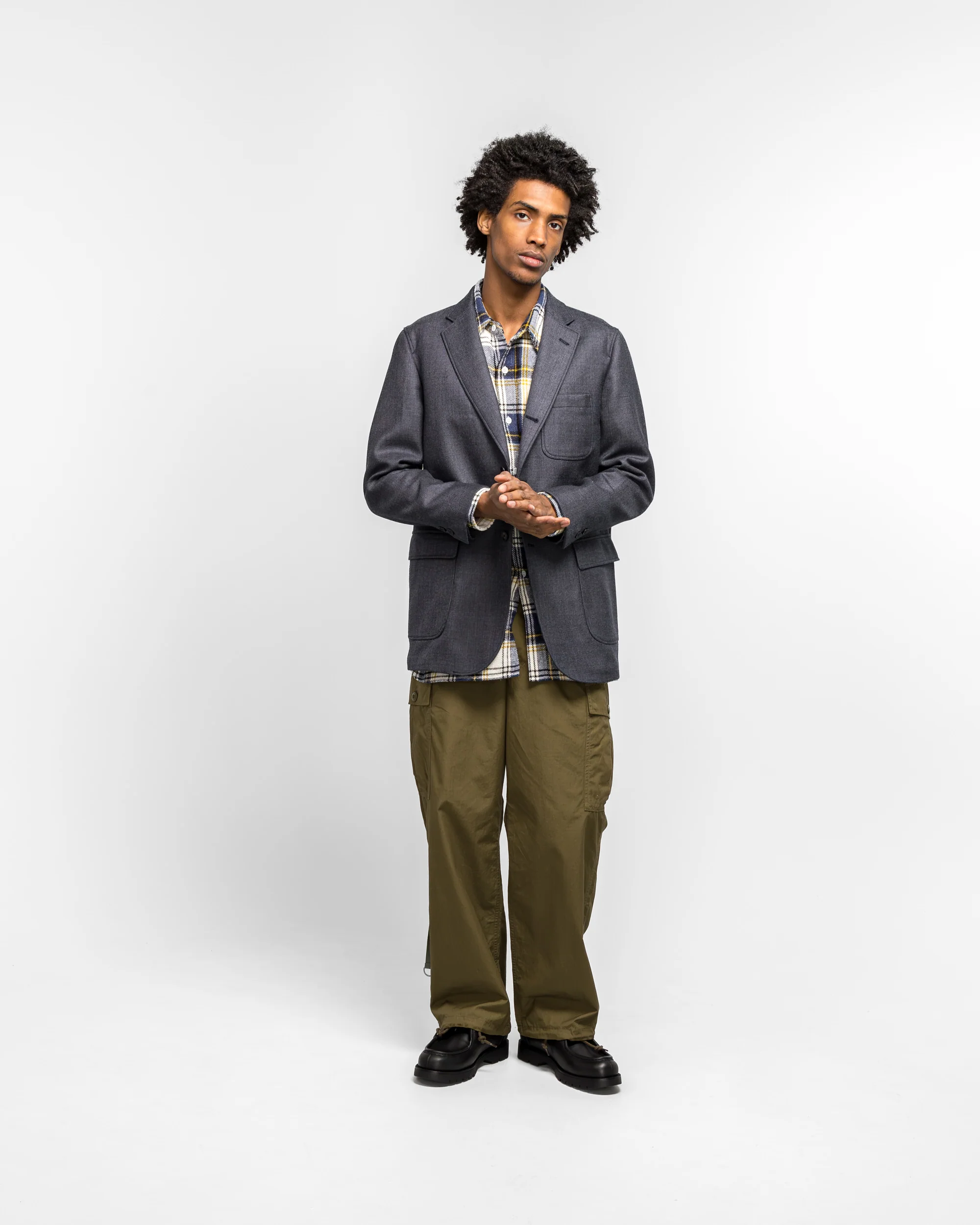 3B Blazer Box-Fit Wool Double Weave - Navy - Image 6