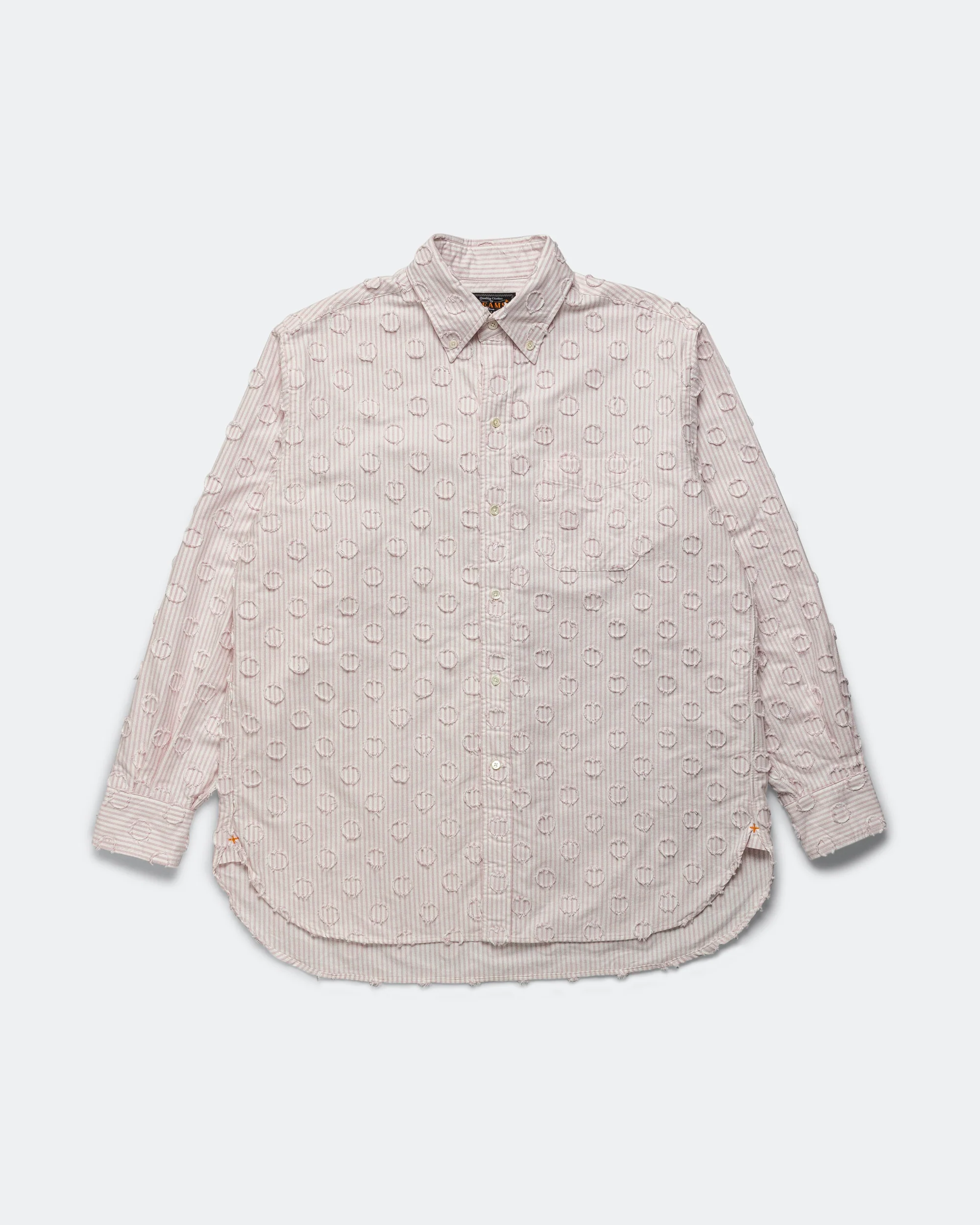 B.D. Burnout Dot Candy Stripe Shirt - Pink Stripe