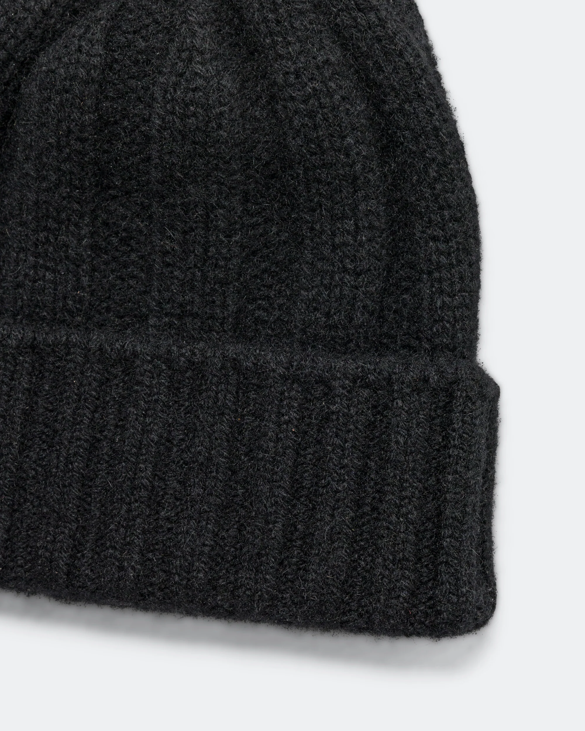 Cashmere Rib Watch Cap - Black - Image 2