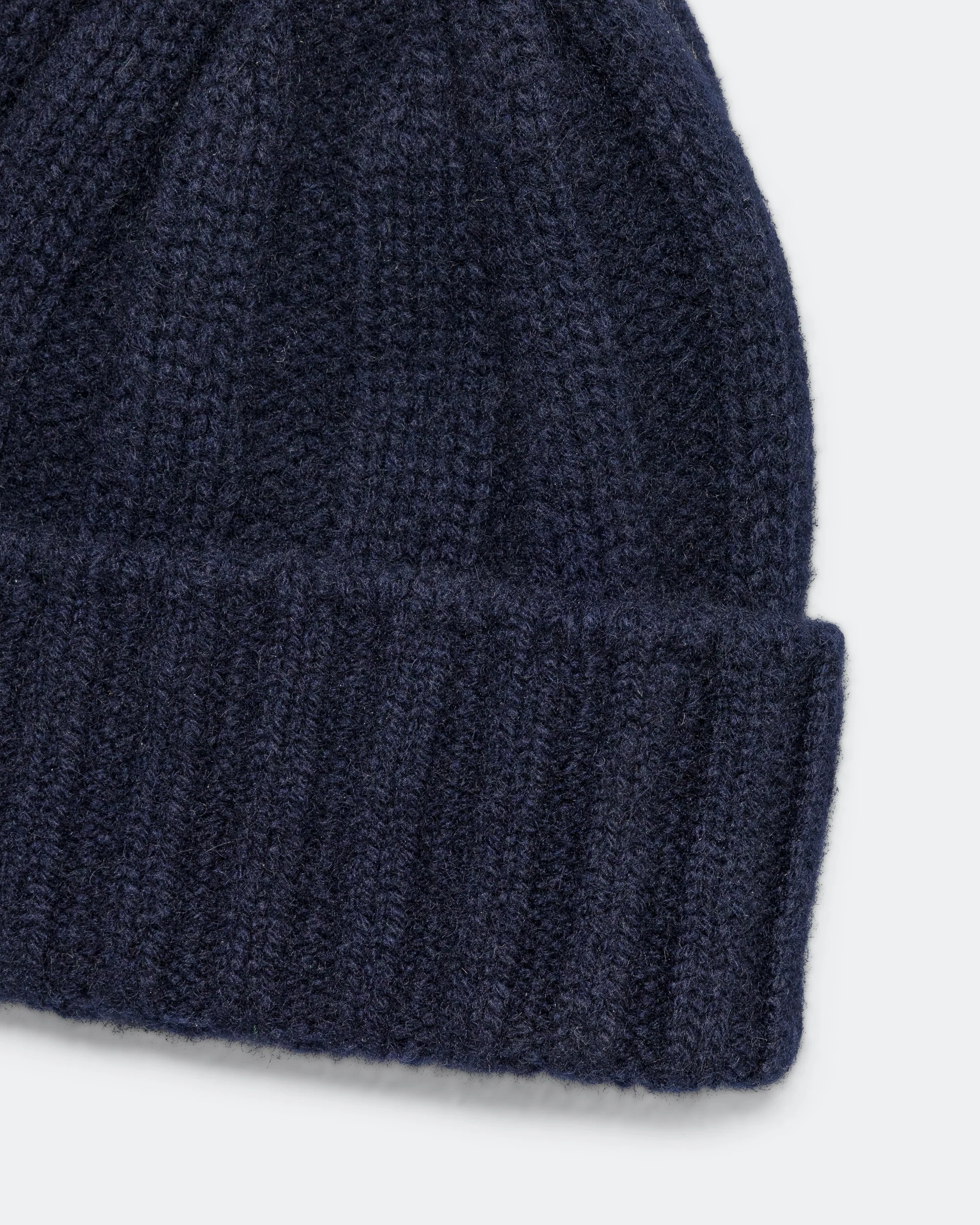Cashmere Rib Watch Cap - Blue - Image 2