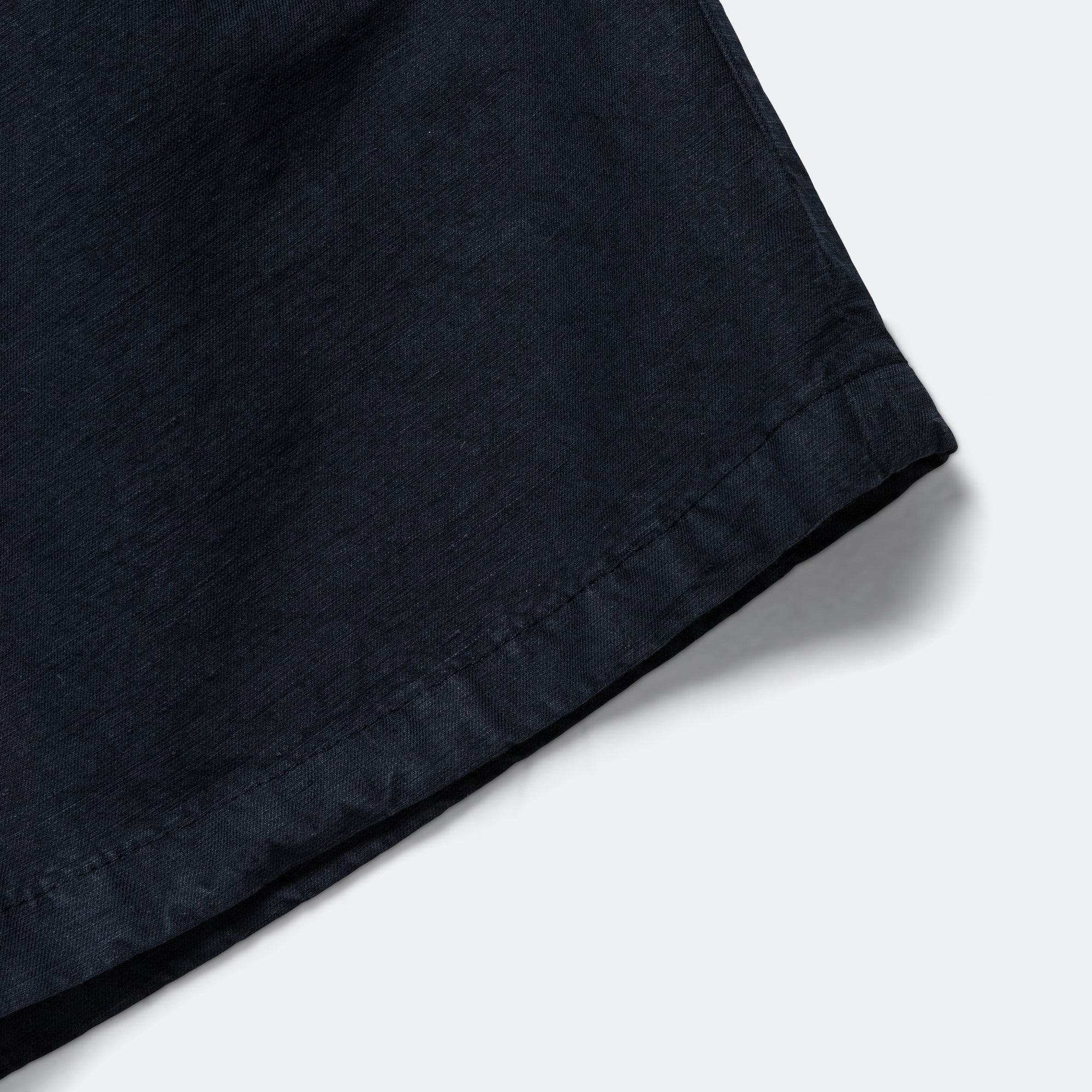 Benn Cotton Linen Shorts - Dark Navy - Image 3