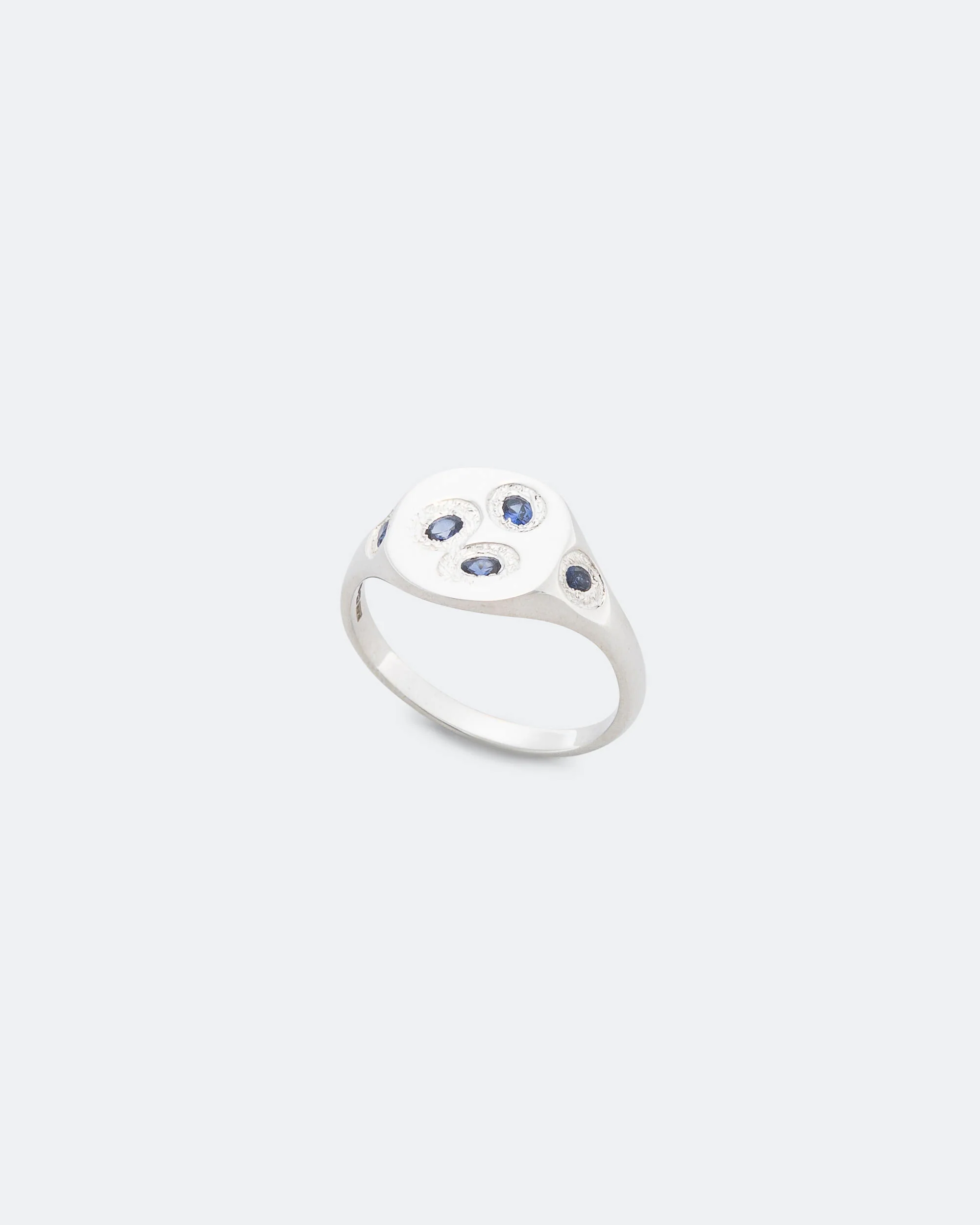 Mini Chloroplast Signet - Blue Sapphire/925 Silver - Image 4