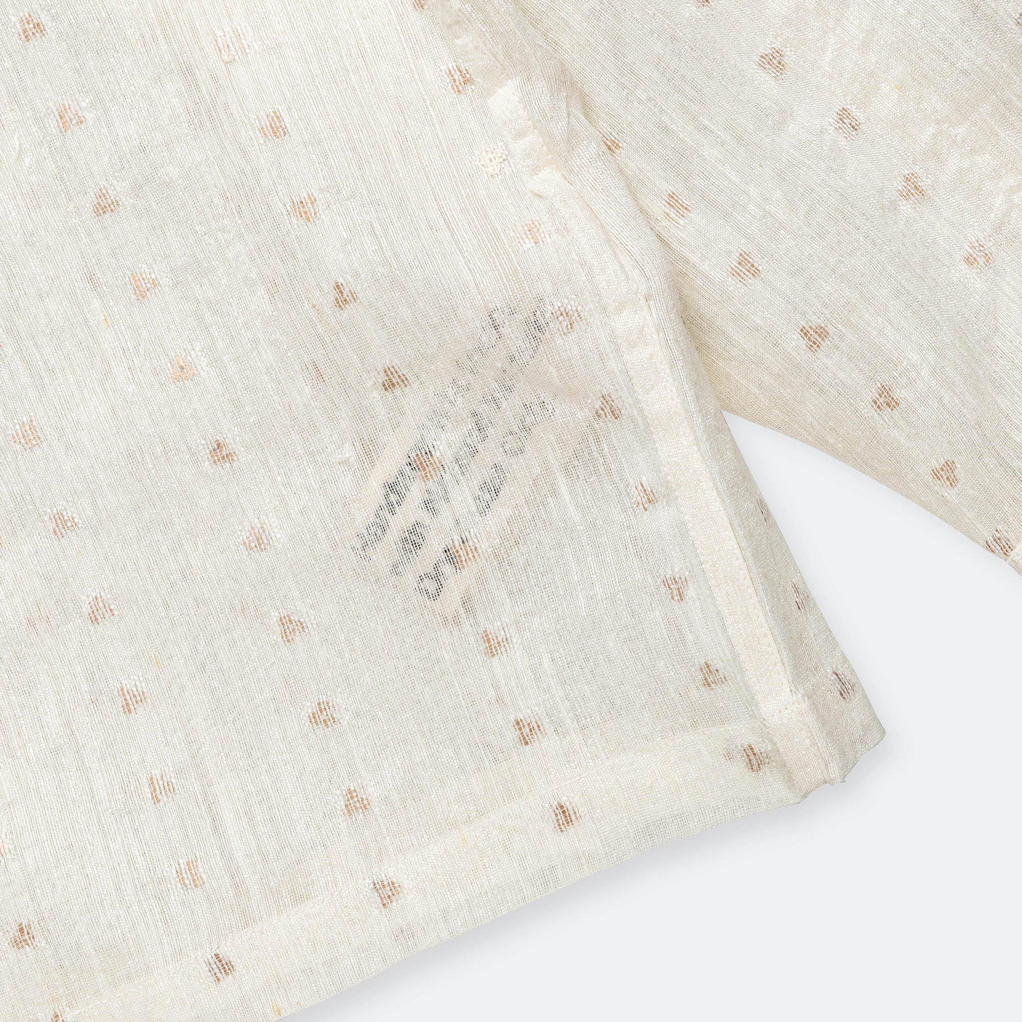 Box Shirt LS - Sequin Weave White/Gold - Image 5