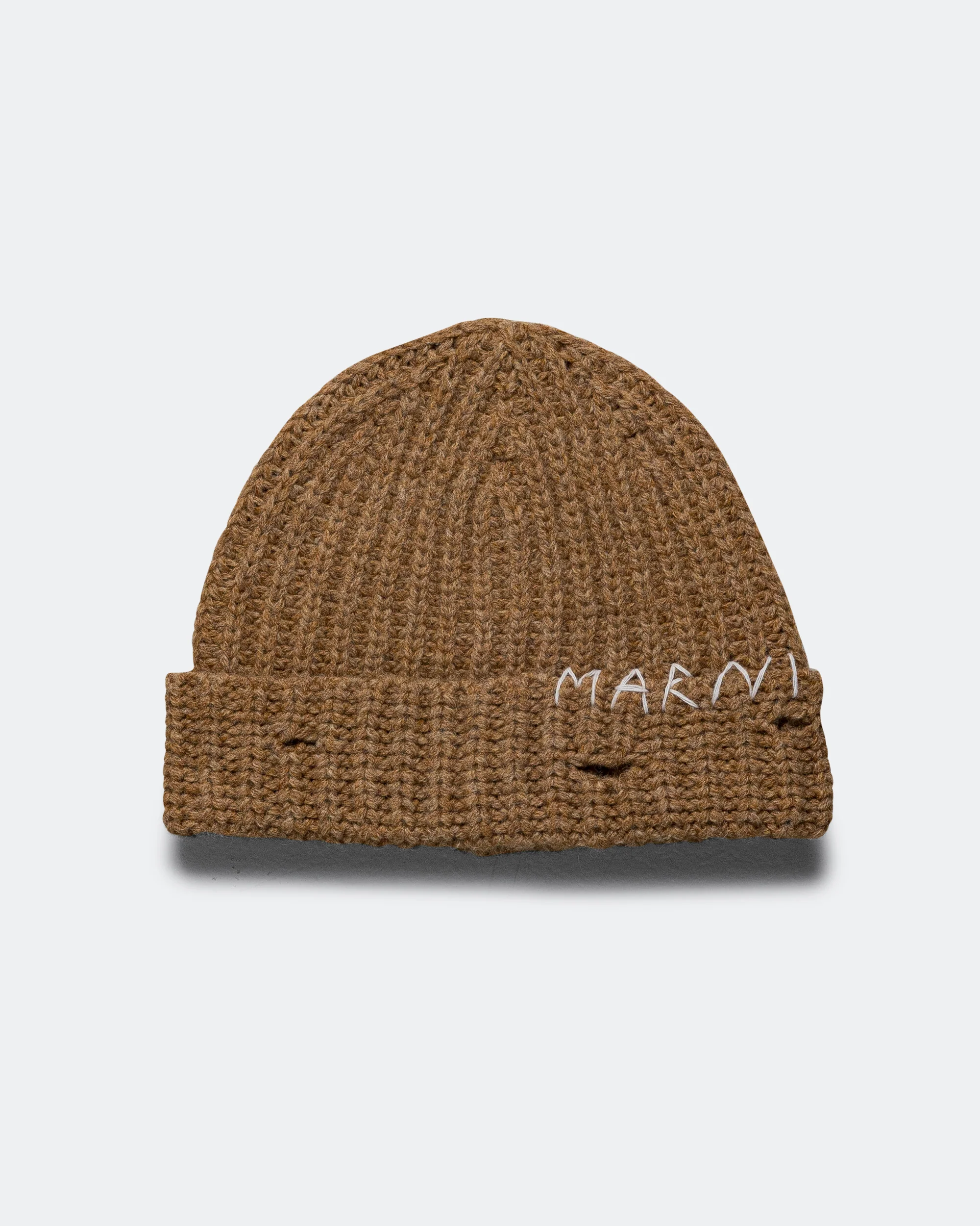 Broken Fisherman Wool Beanie - Hazelnut