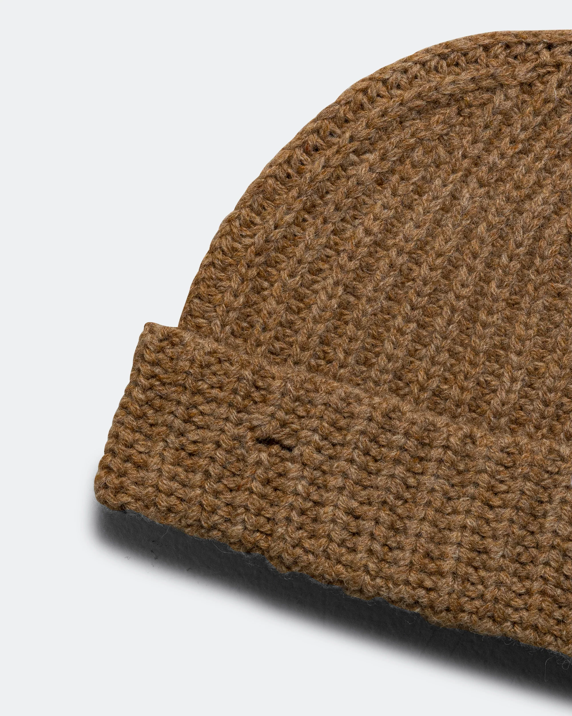 Broken Fisherman Wool Beanie - Hazelnut - Image 5