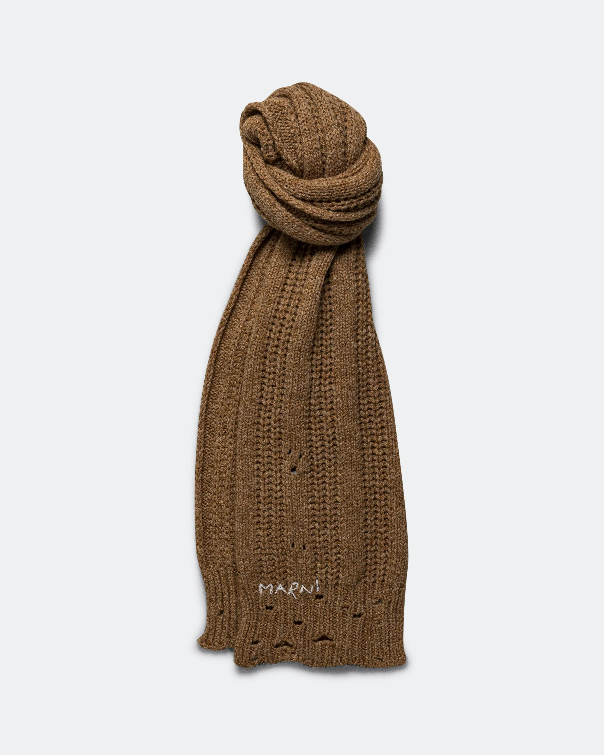 Broken Fisherman Wool Scarf - Hazelnut - Image 3