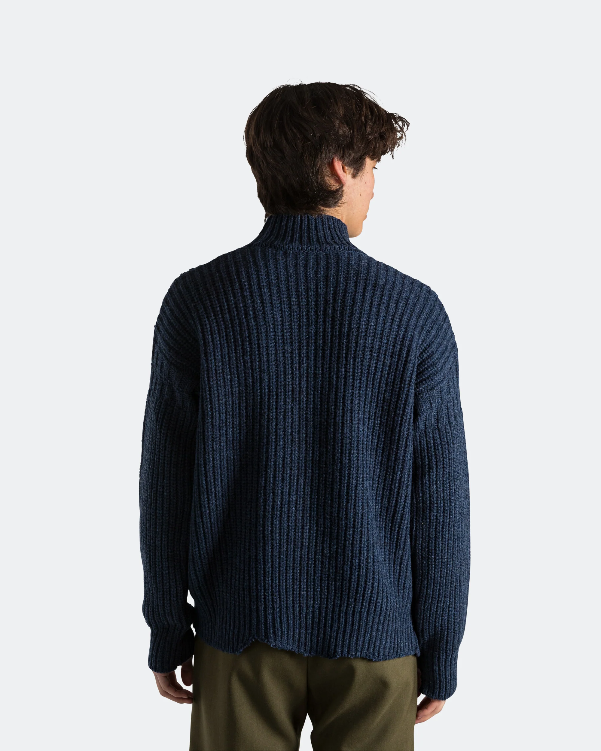 Broken Fisherman Wool Turtleneck - Cornflower - Image 3