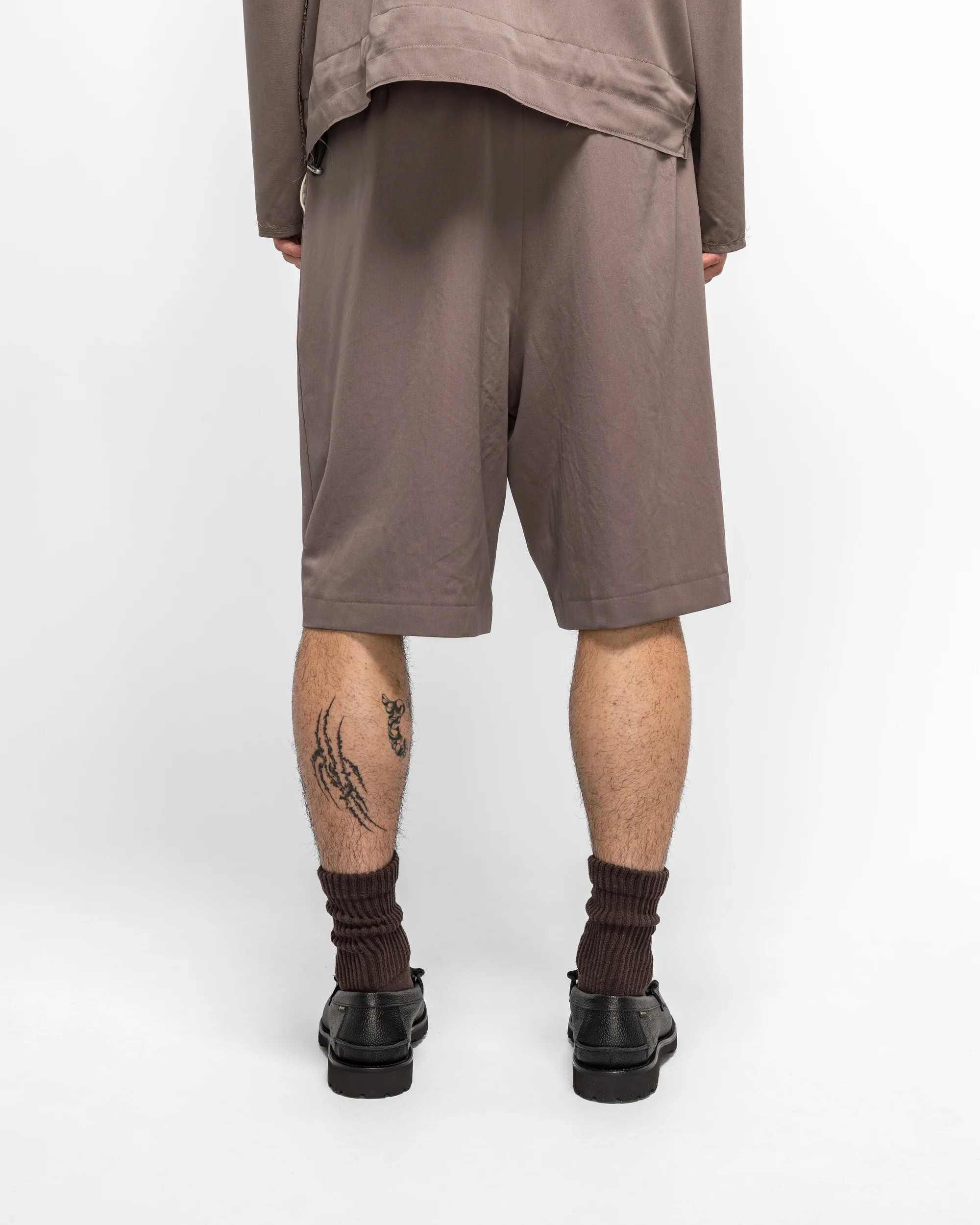Slim Suit Shorts - Taupe Wool - Image 4