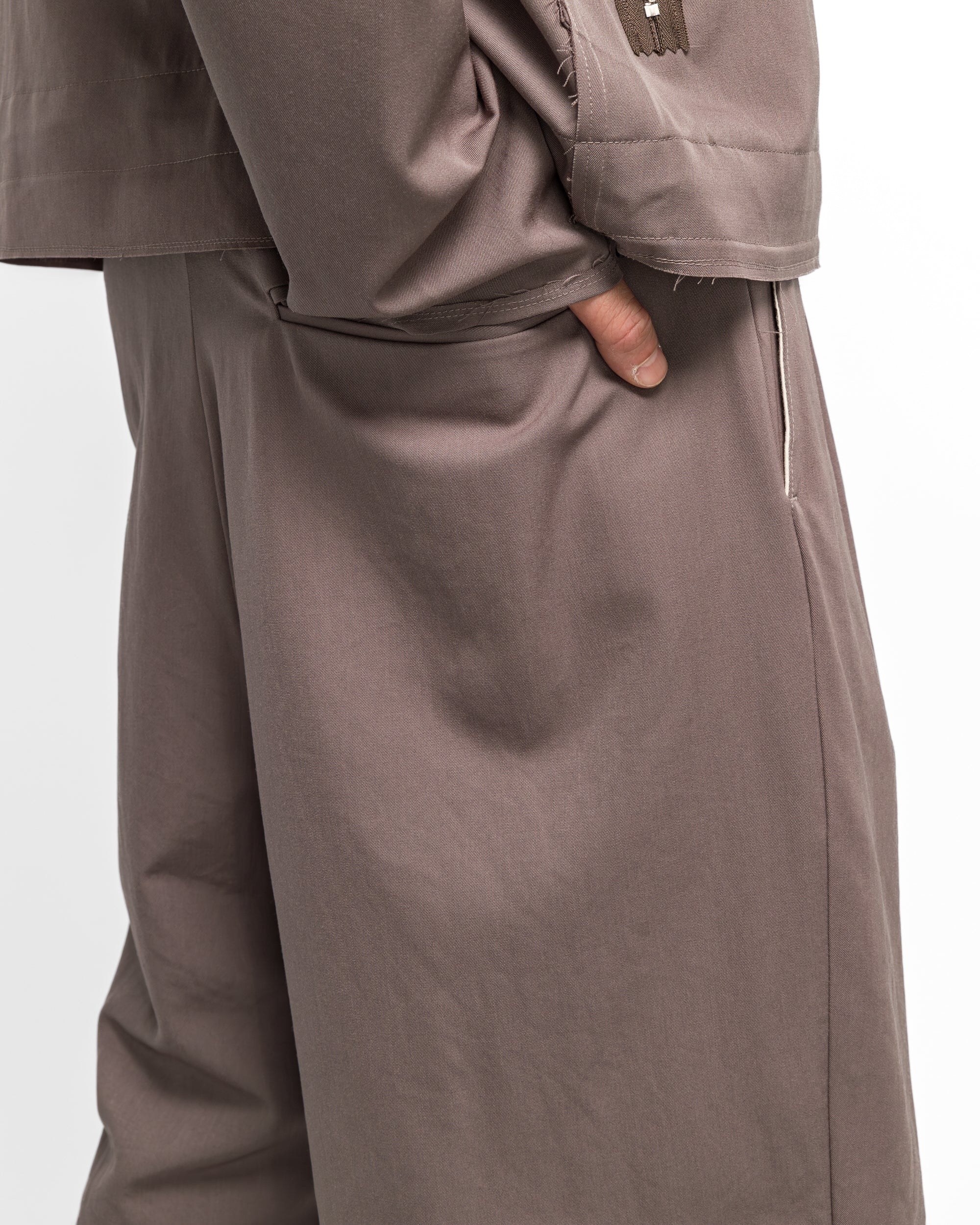 Slim Suit Shorts - Taupe Wool - Image 5