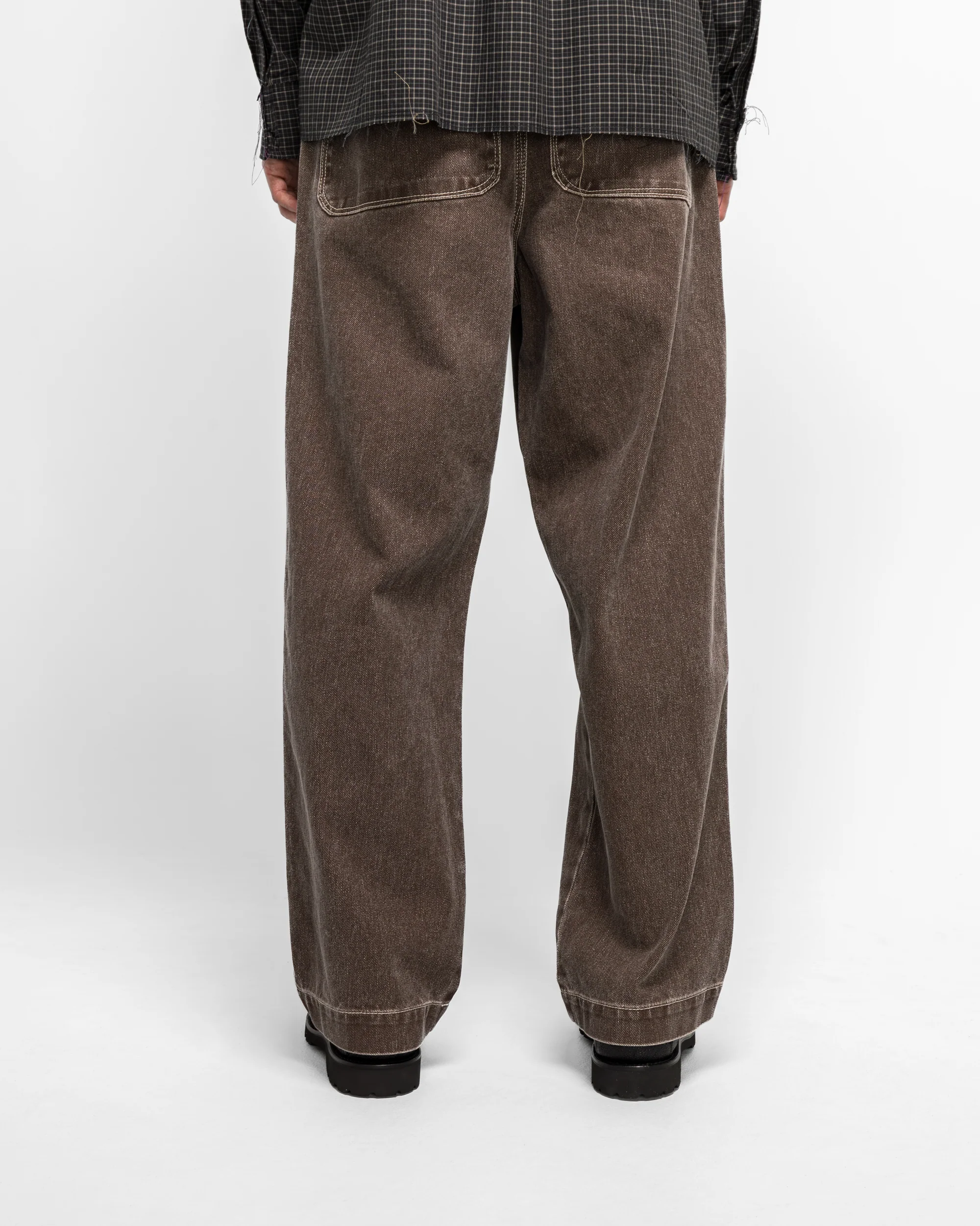 Straight Jeans - Brown Coated Denim - Image 4
