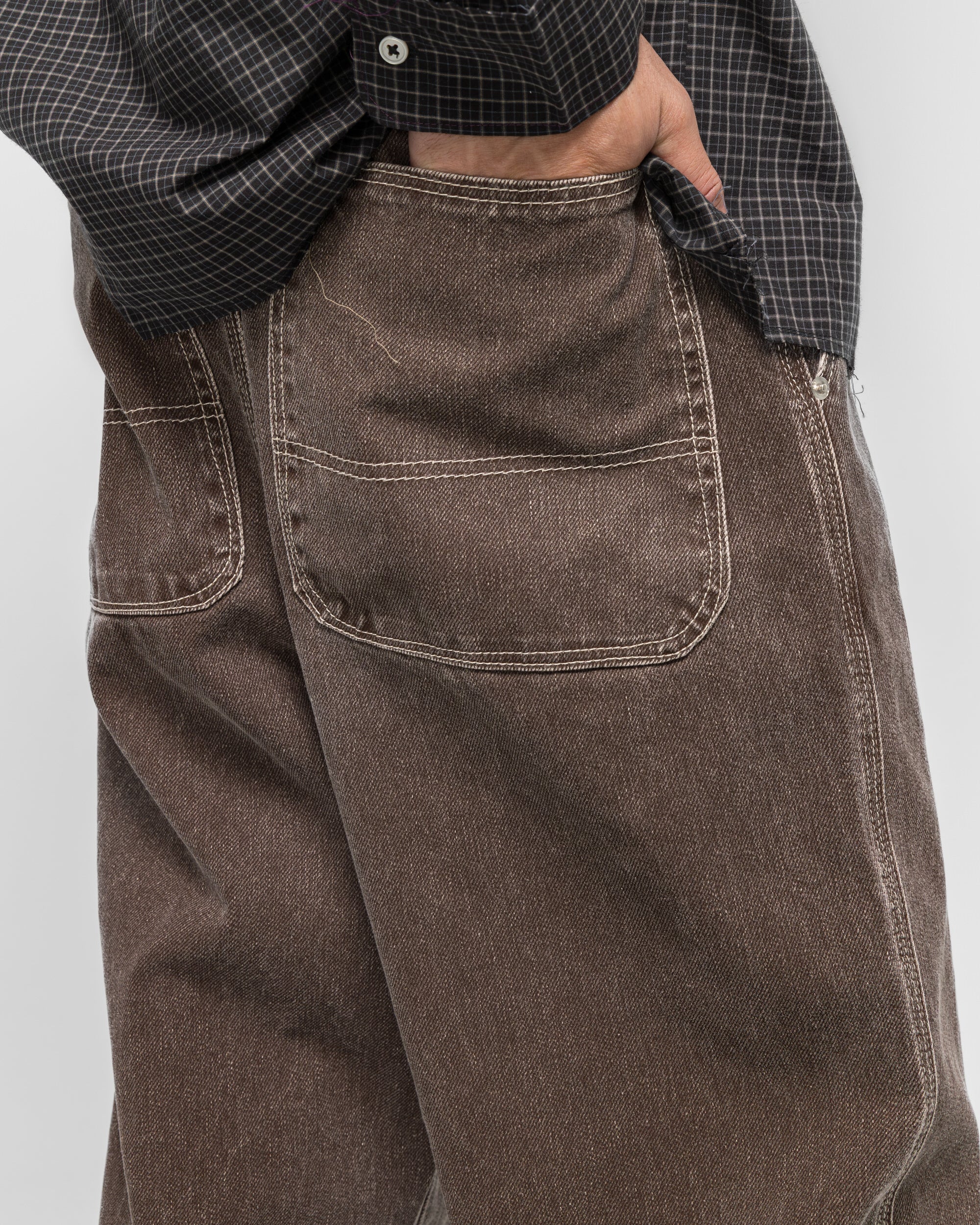 Straight Jeans - Brown Coated Denim - Image 5